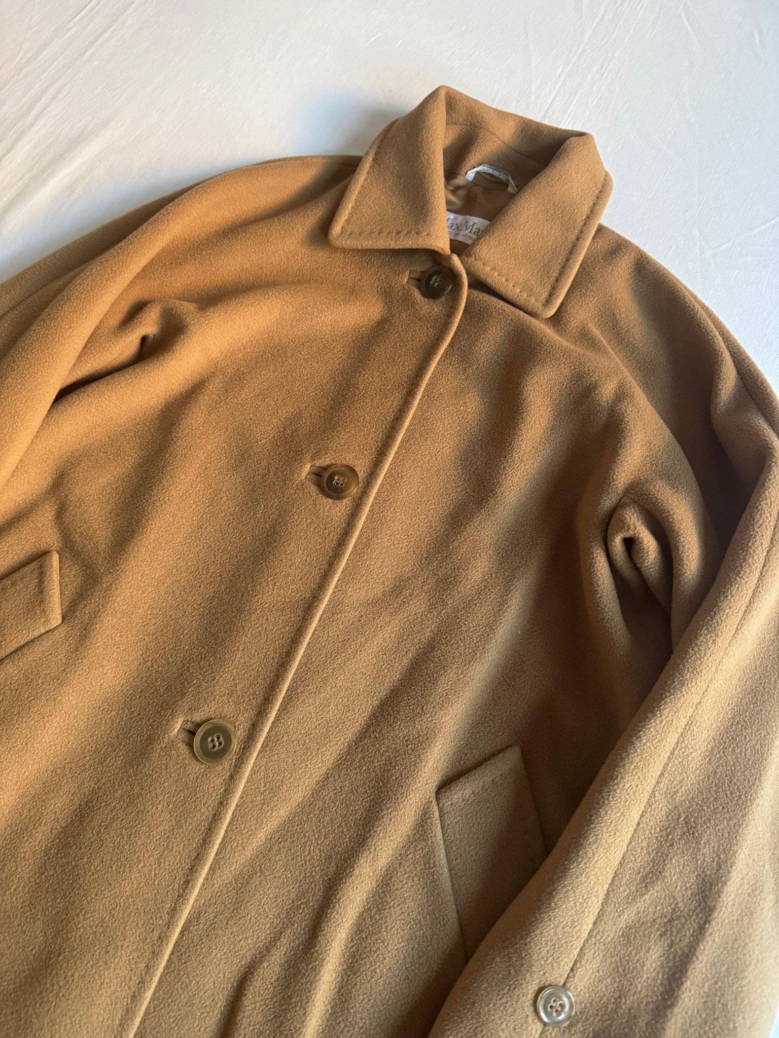 🧥 Palton Vintage Max Mara din Cașmir Camel – Mărime S Femei - anbracaminte