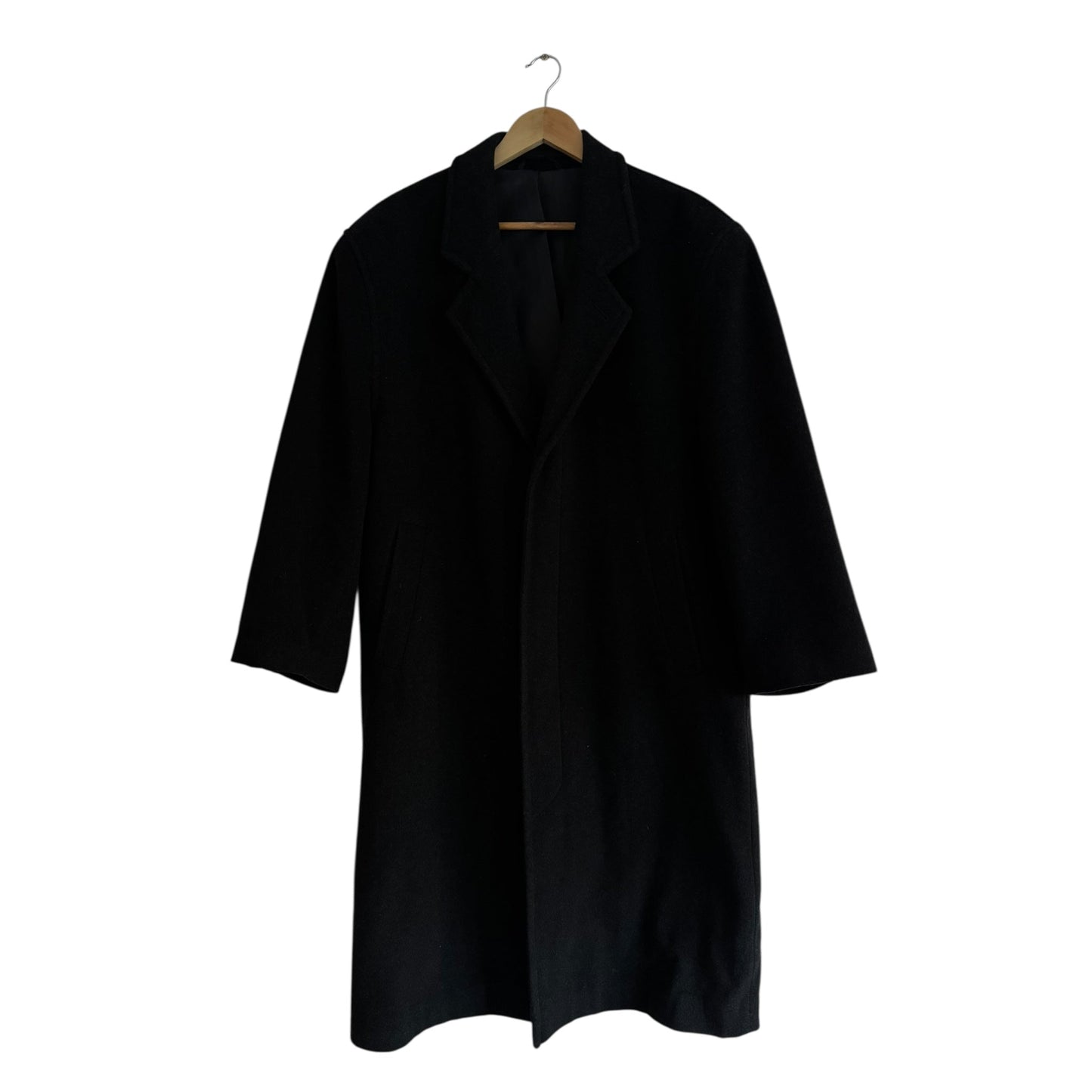 🧥 Palton Vintage Negru din Lână – M / S Oversized Bărbați - anbracaminte