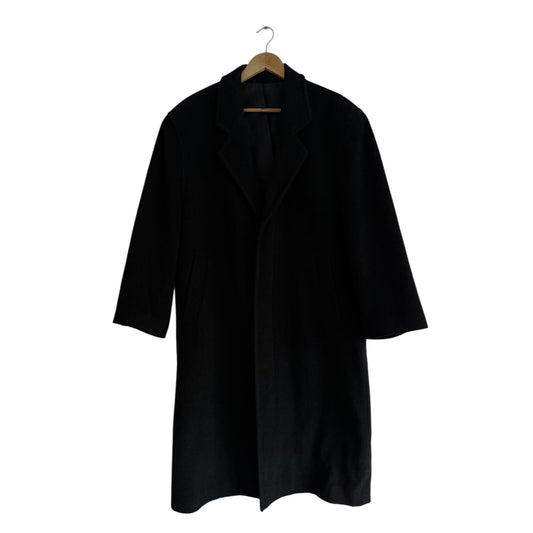 🧥 Palton Vintage Negru din Lână – M / S Oversized Bărbați - anbracaminte