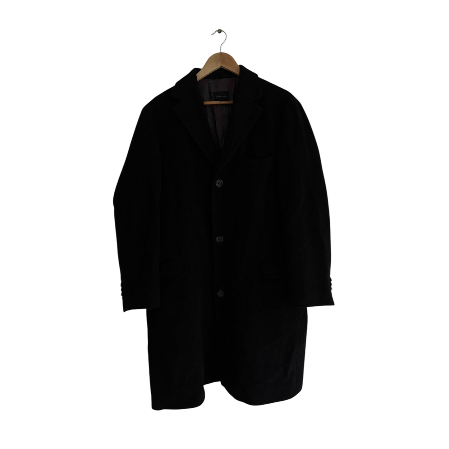 🧥 Palton Vintage Pierre Cardin Negru – Mărime L Bărbați - anbracaminte