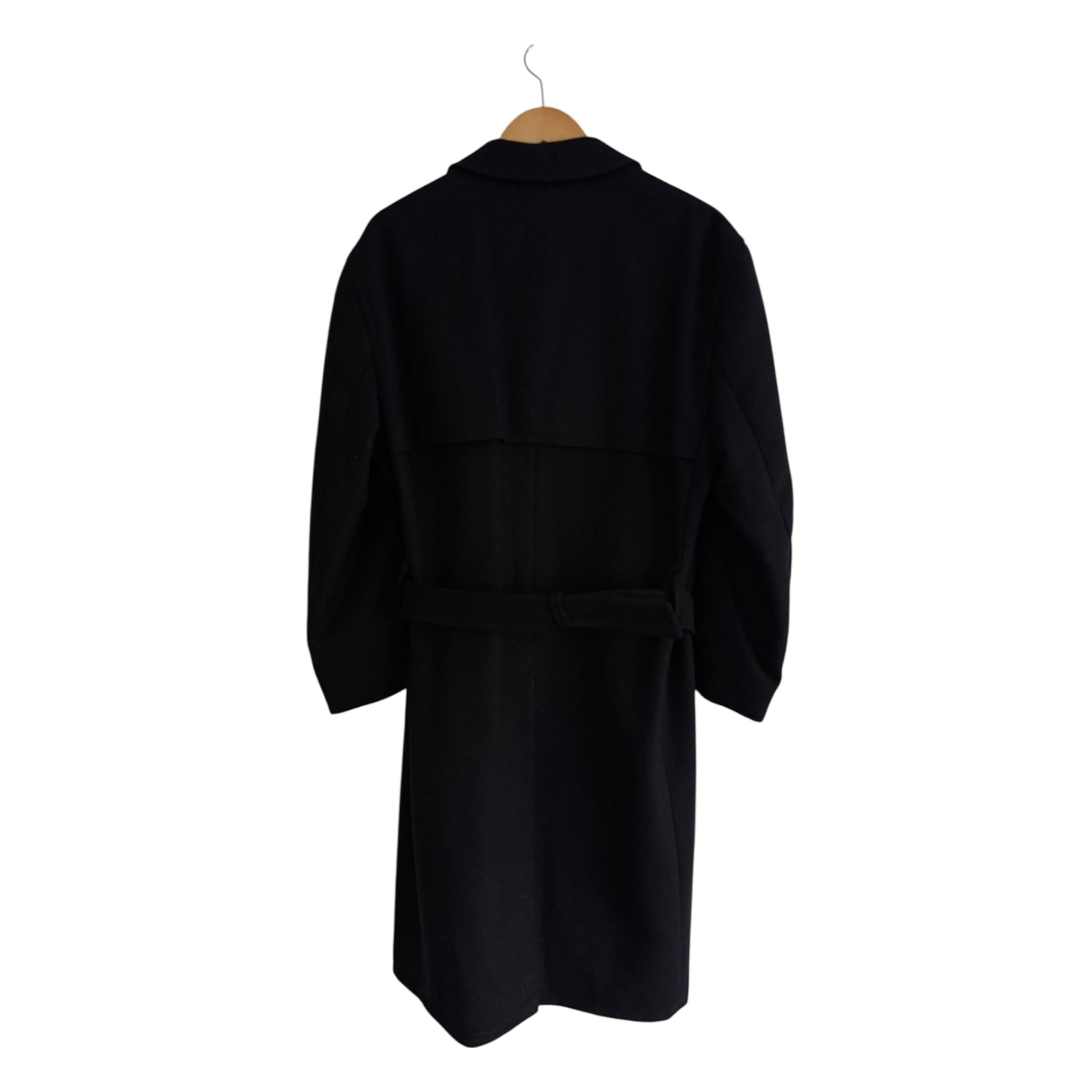 🧥 Palton Vintage Tip Trench din Lână Bleumarin – M Bărbați - anbracaminte