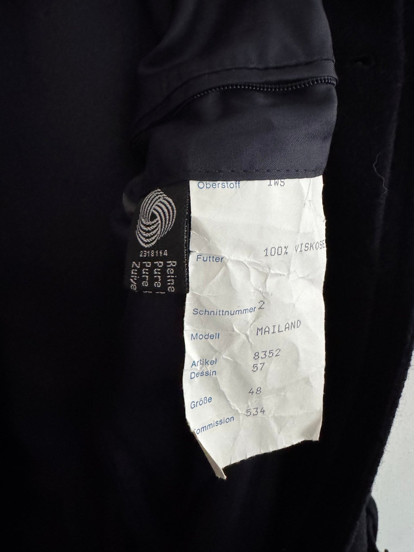 🧥 Palton Vintage Tip Trench din Lână Bleumarin – M Bărbați - anbracaminte