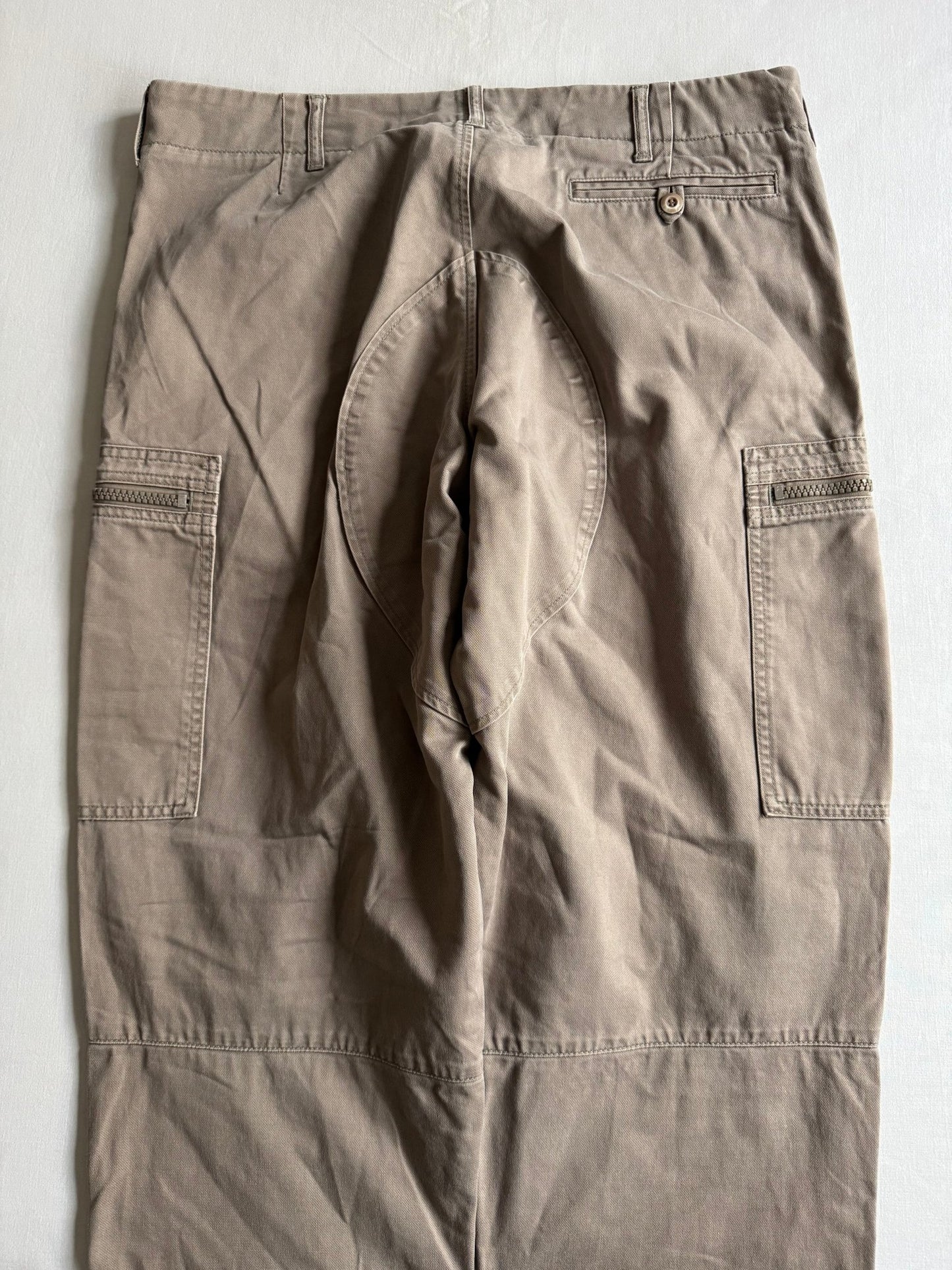 🪖 Pantaloni cargo Guess Y2K crem pentru bărbați – mărimea US 33 - anbracaminte