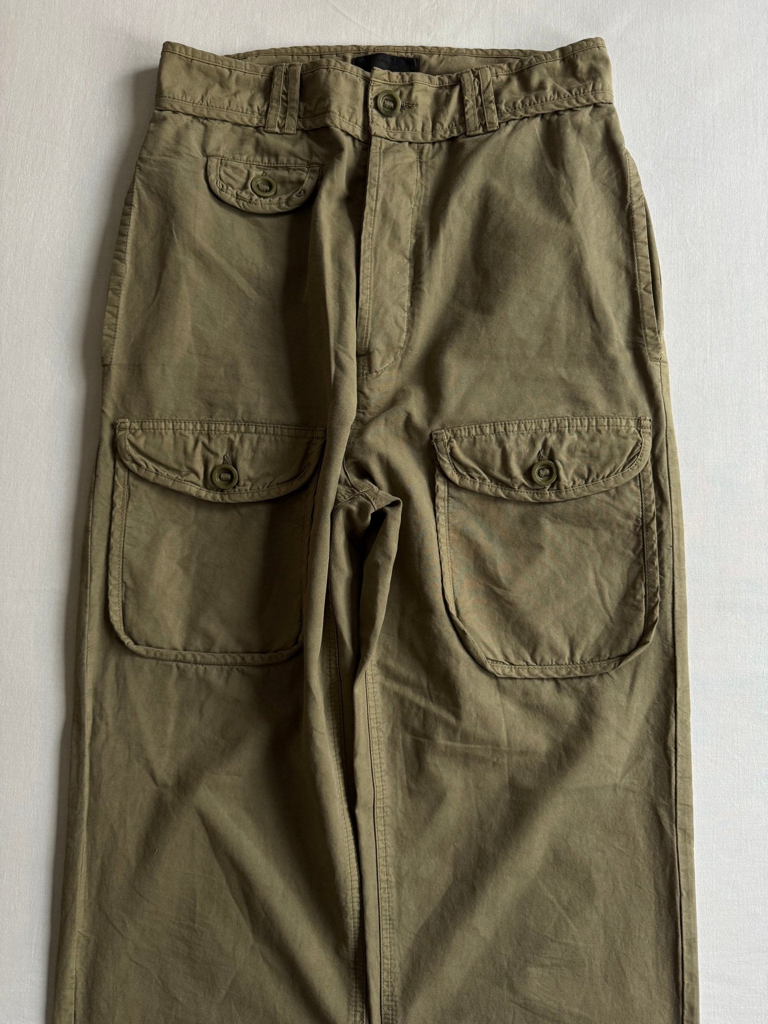 🪖 Pantaloni cargo Y2K Alexander McQueen – culoare olive, mărimea IT 46, Made in Italy - anbracaminte