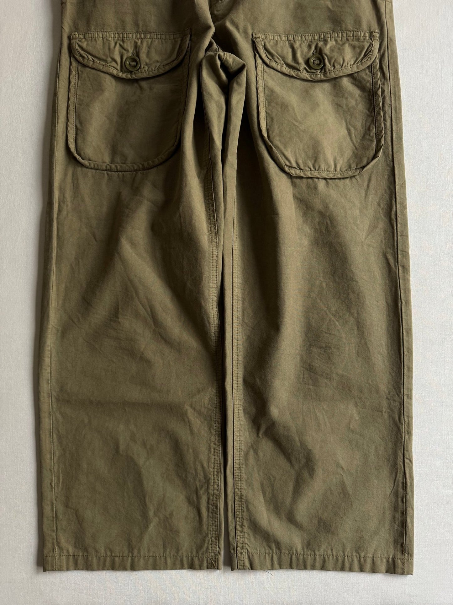 🪖 Pantaloni cargo Y2K Alexander McQueen – culoare olive, mărimea IT 46, Made in Italy - anbracaminte