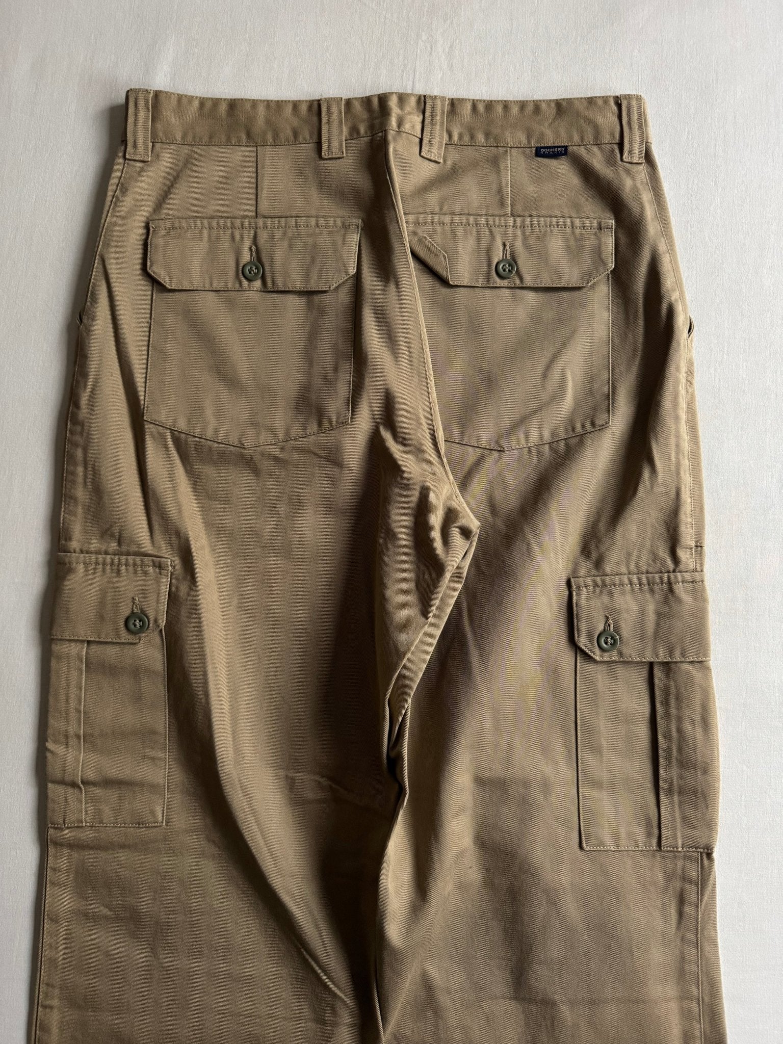 🪖 Pantaloni Dockers Vintage Cream Cargo (W32 x L34) - anbracaminte