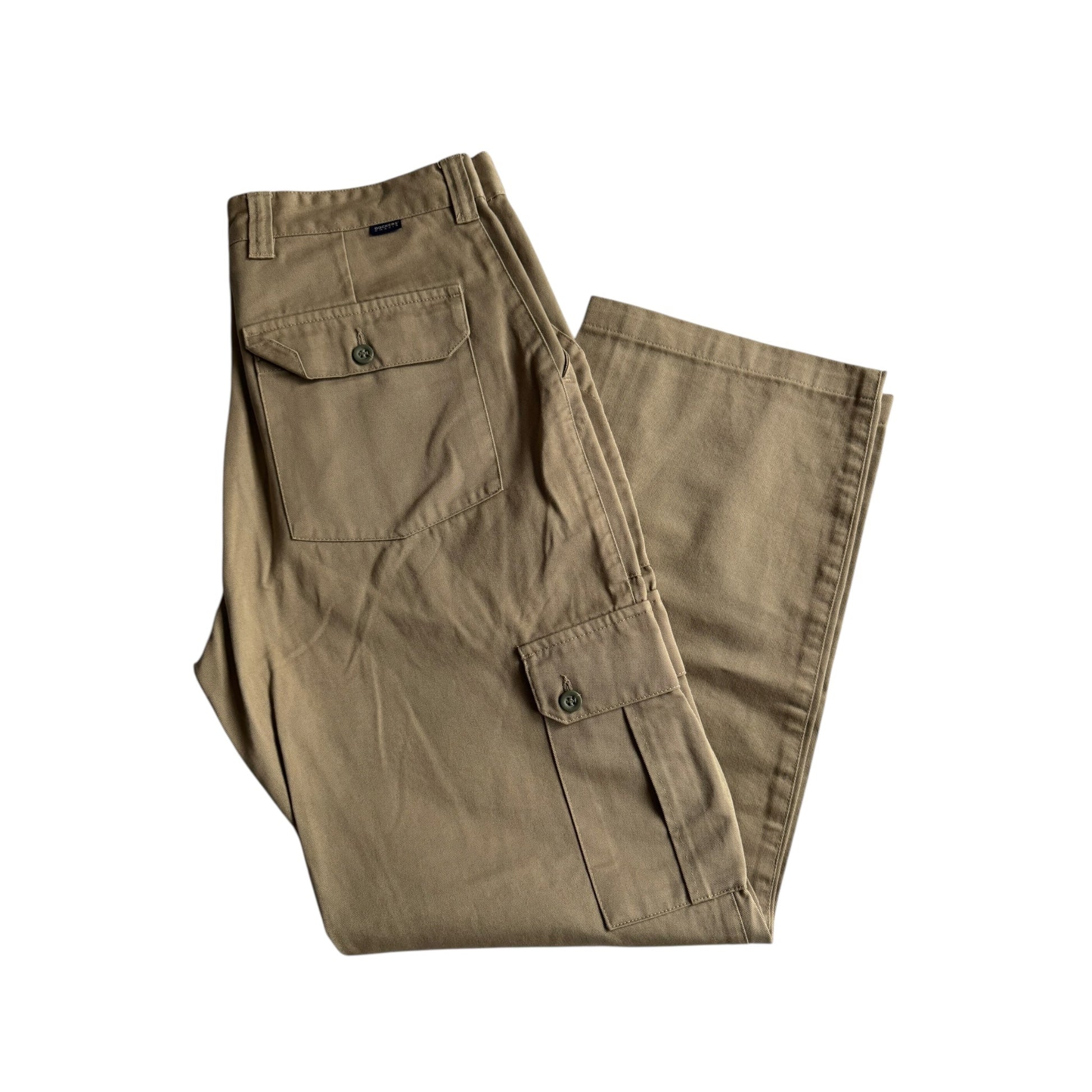 🪖 Pantaloni Dockers Vintage Cream Cargo (W32 x L34) - anbracaminte