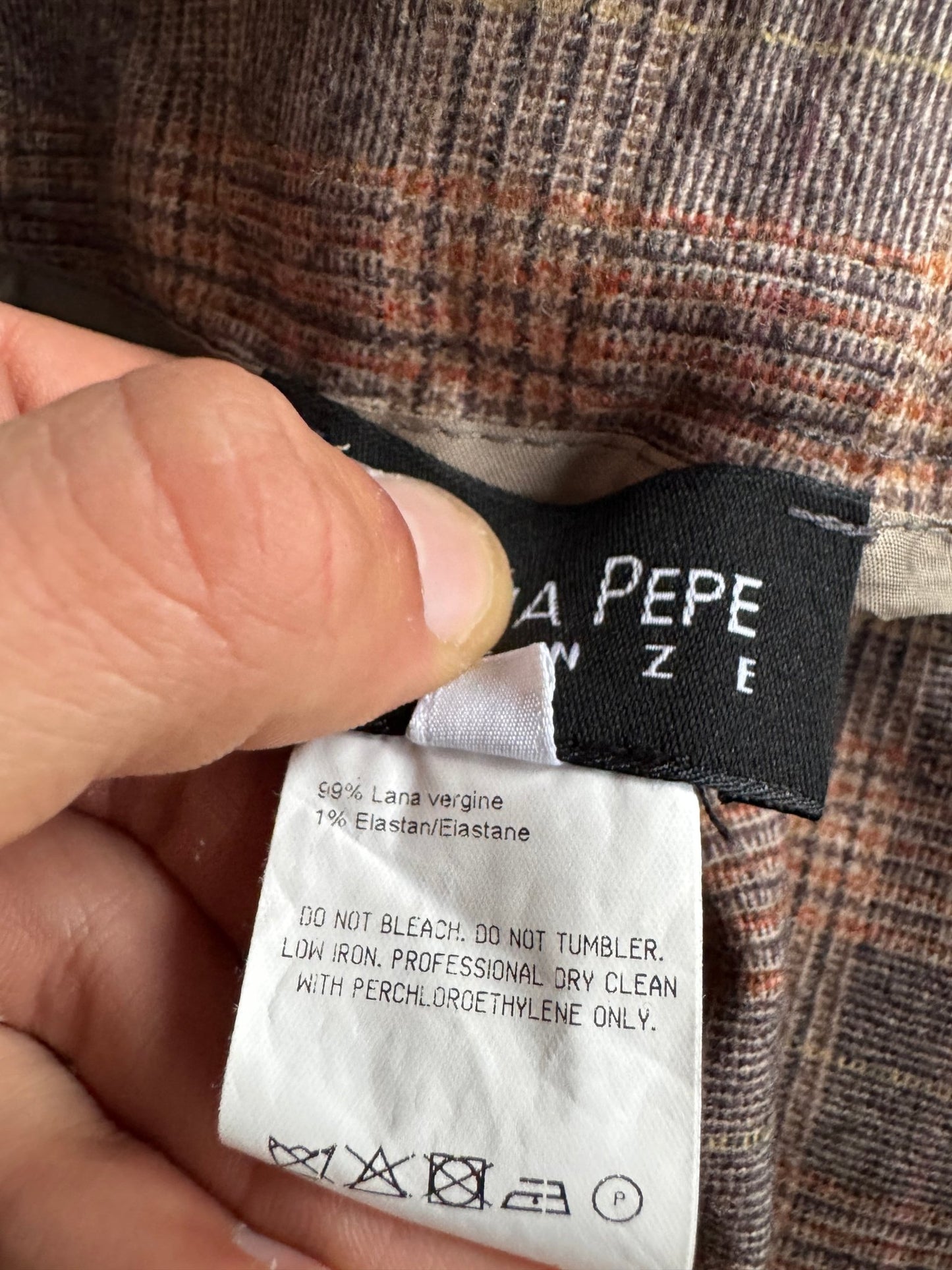 🐑 Pantaloni evazați Patrizia Pepe Y2K din lână virgină – mărimea IT 40 (mărimea S), Made in Italy - anbracaminte