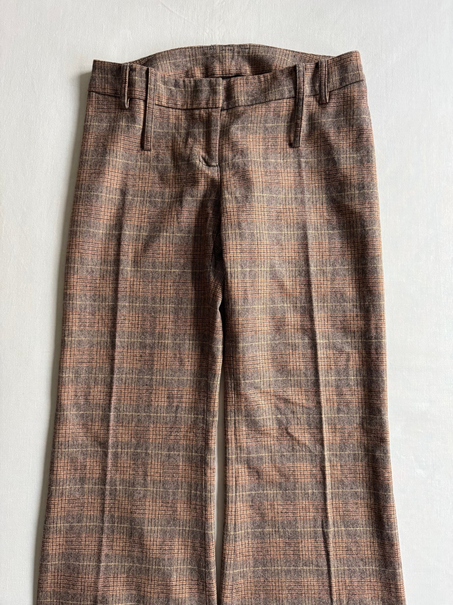 🐑 Pantaloni evazați Patrizia Pepe Y2K din lână virgină – mărimea IT 40 (mărimea S), Made in Italy - anbracaminte