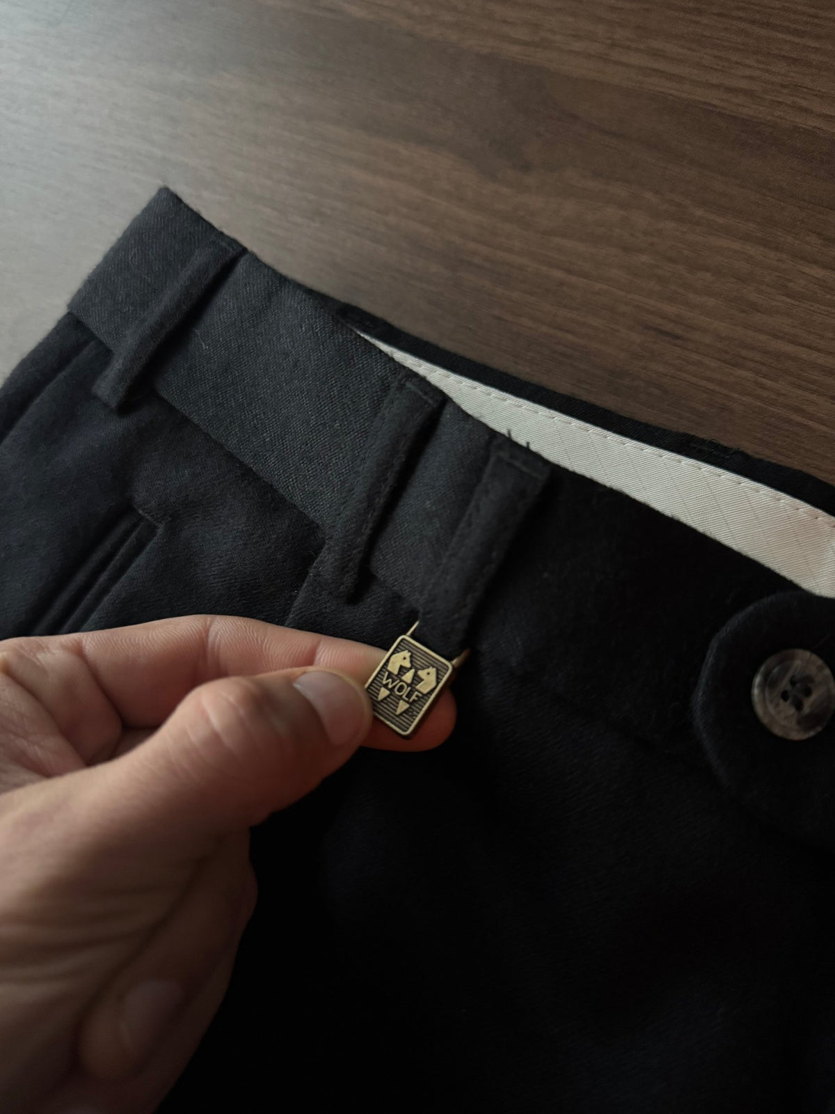 Pantaloni Lână Negri Vintage Bărbați | Pense | EU 50 - anbracaminte