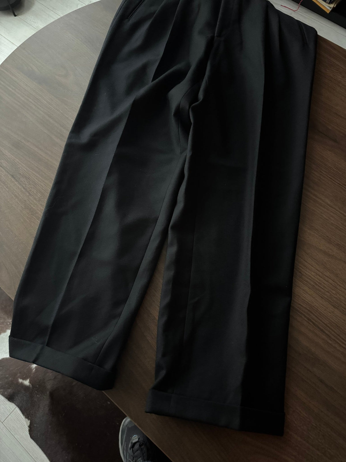 Pantaloni Lână Negri Vintage Bărbați | Pense | EU 50 - anbracaminte