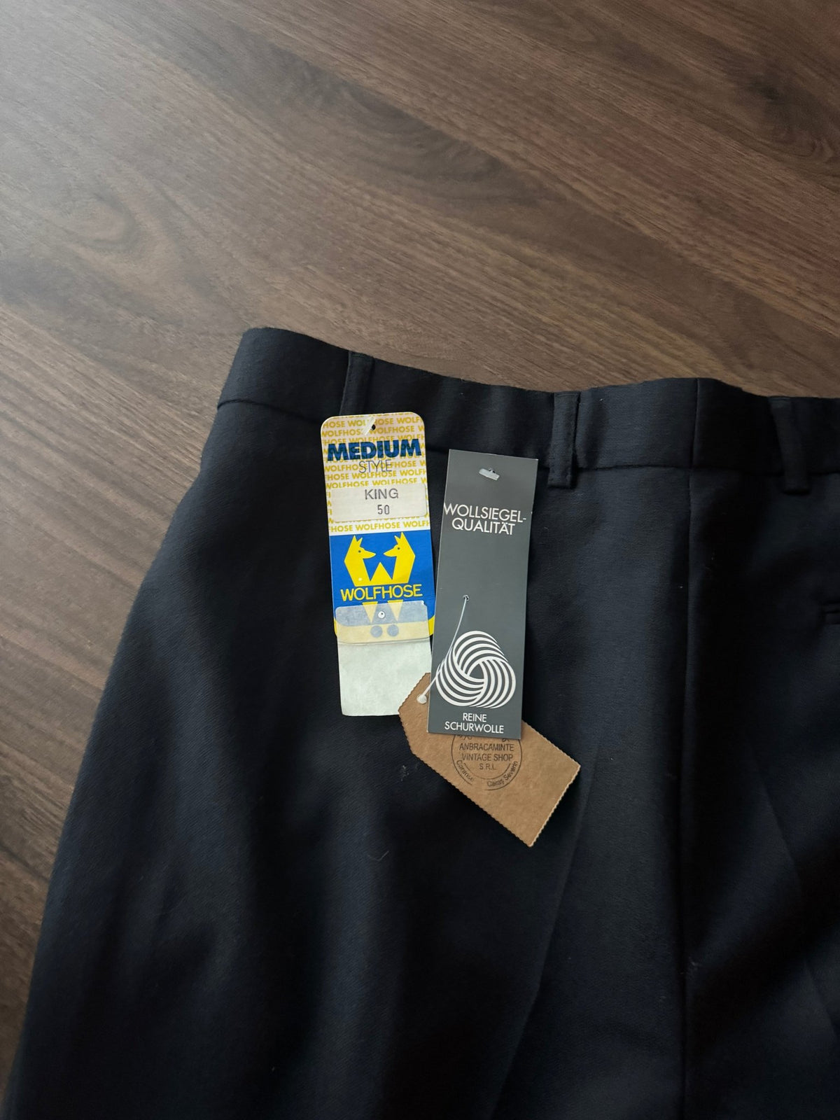 Pantaloni Lână Negri Vintage Bărbați | Pense | EU 50 - anbracaminte