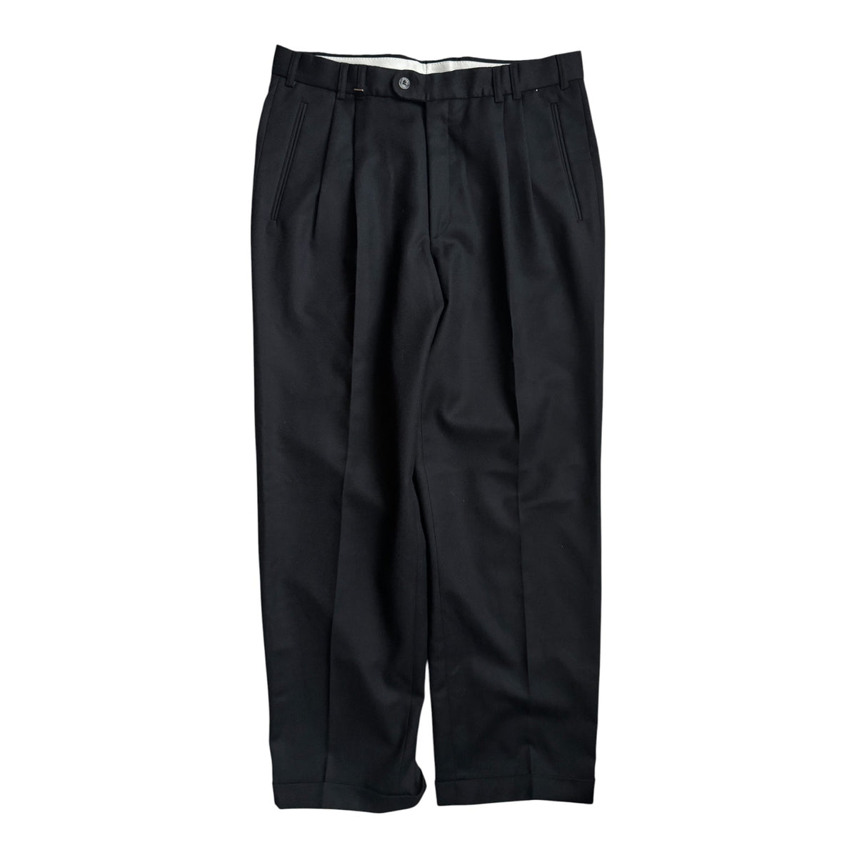 Pantaloni Lână Negri Vintage Bărbați | Pense | EU 50 - anbracaminte