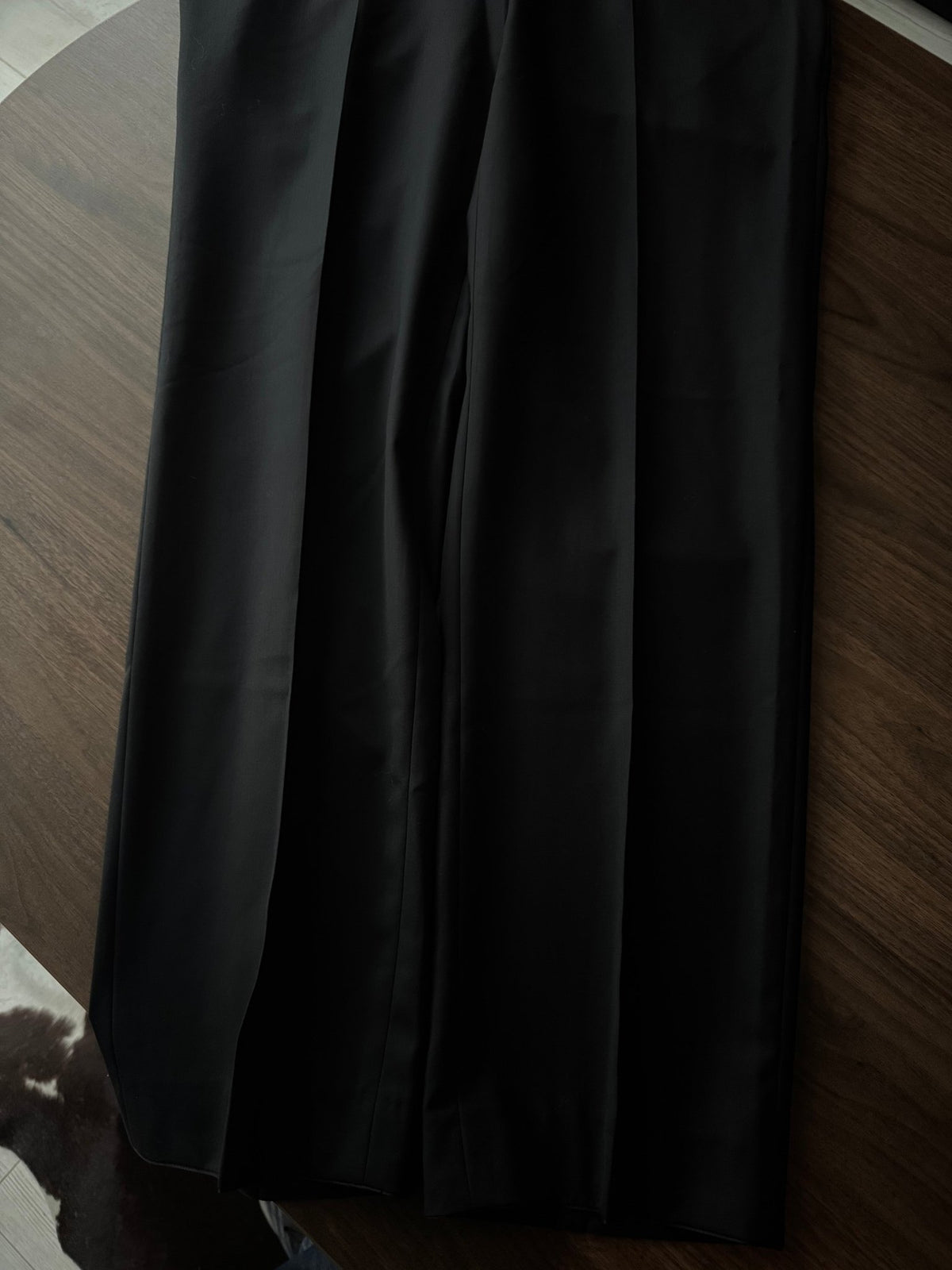 Pantaloni Lână Negri Vintage Bărbați | Super 140’s | EU 50 - anbracaminte