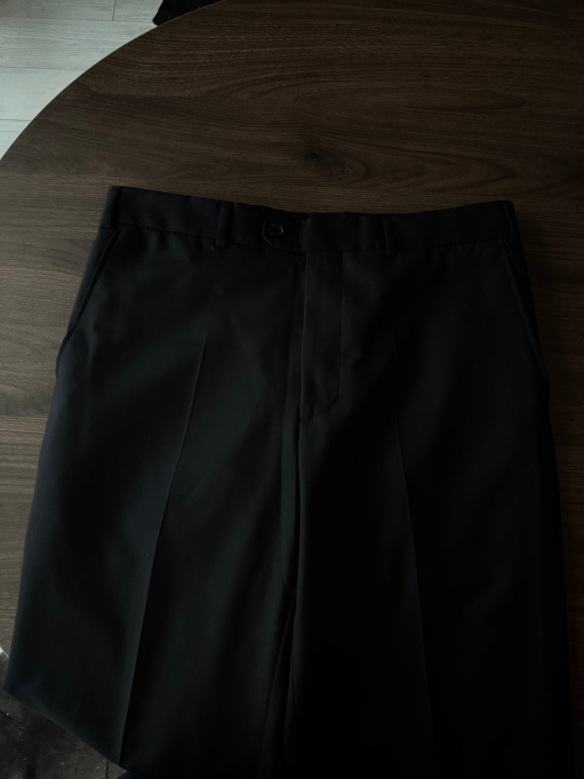 Pantaloni Lână Negri Vintage Bărbați | Super 140’s | EU 50 - anbracaminte
