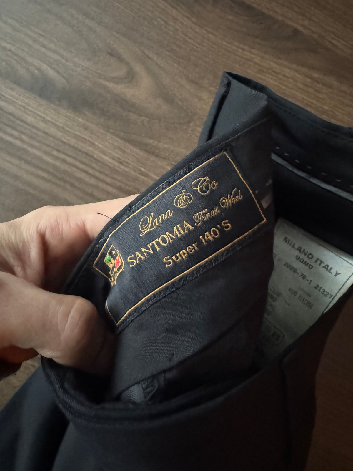 Pantaloni Lână Negri Vintage Bărbați | Super 140’s | EU 50 - anbracaminte