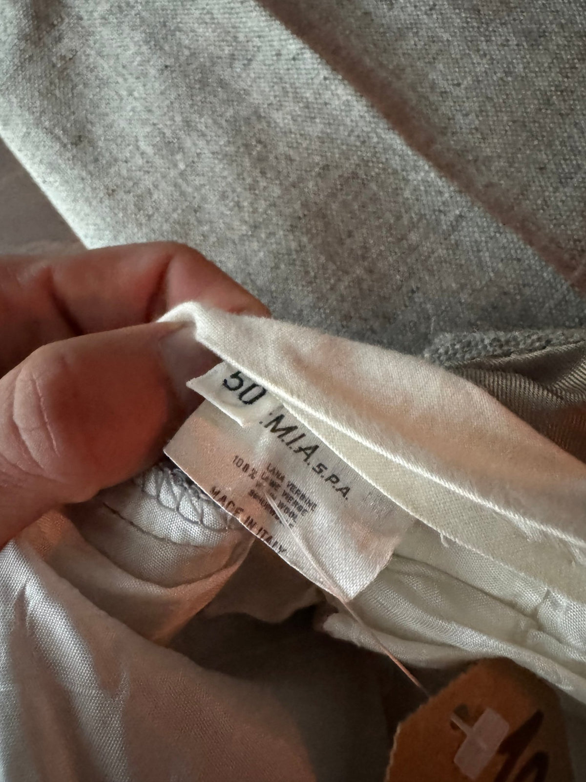Pantaloni Lână Verde-Gri Vintage Bărbați | Pense | EU 50 - anbracaminte