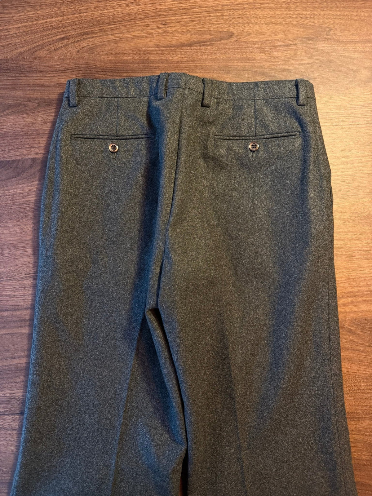 Pantaloni Lână Verde Închis Vintage Bărbați | Bootcut | 50 (L) - anbracaminte