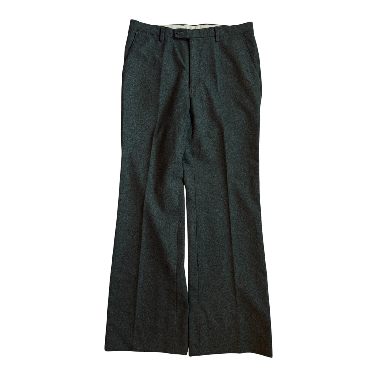Pantaloni Lână Verde Închis Vintage Bărbați | Bootcut | 50 (L) - anbracaminte