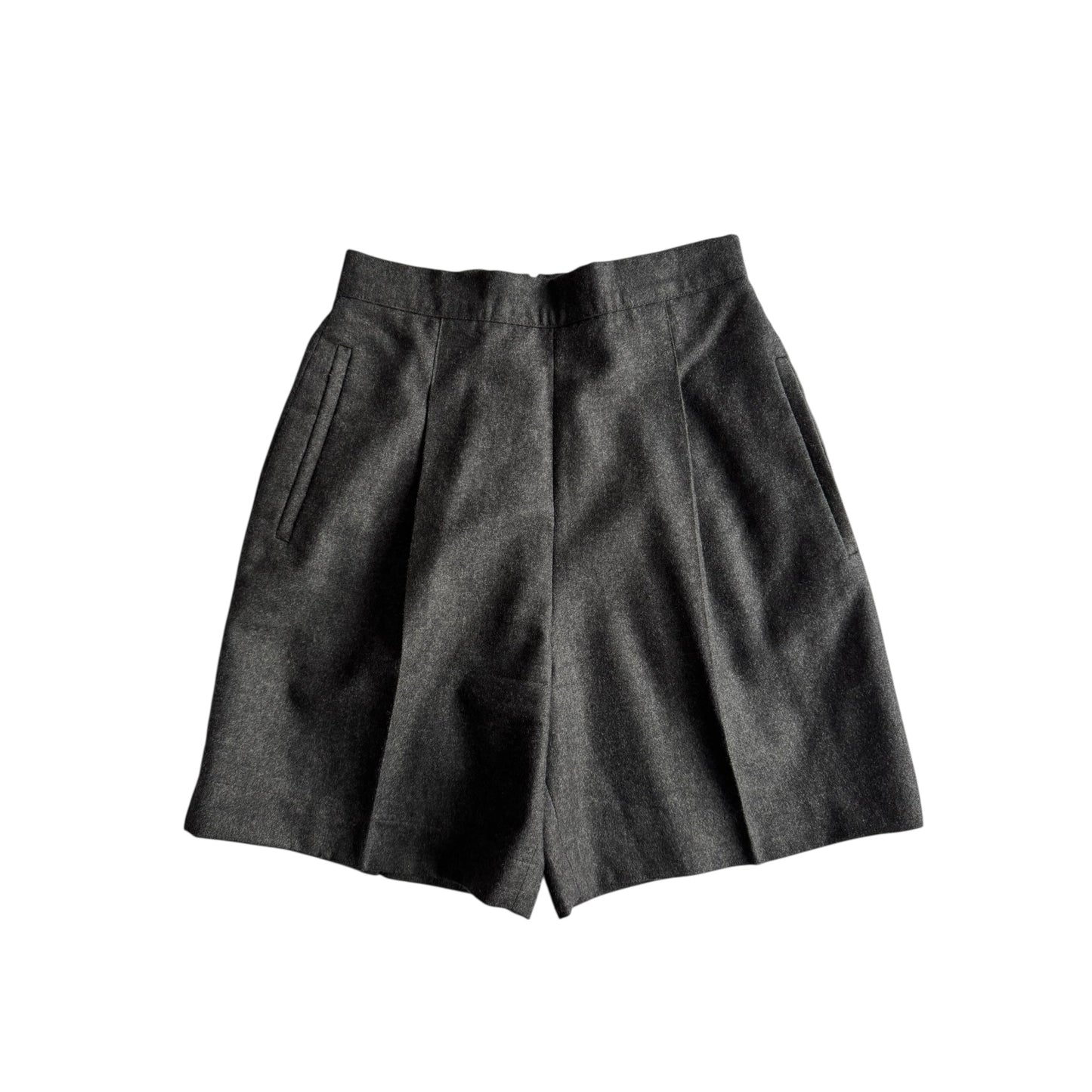 🩶 Pantaloni scurți vintage gri din lână – IT 42 (S/M) – 100% wool - anbracaminte