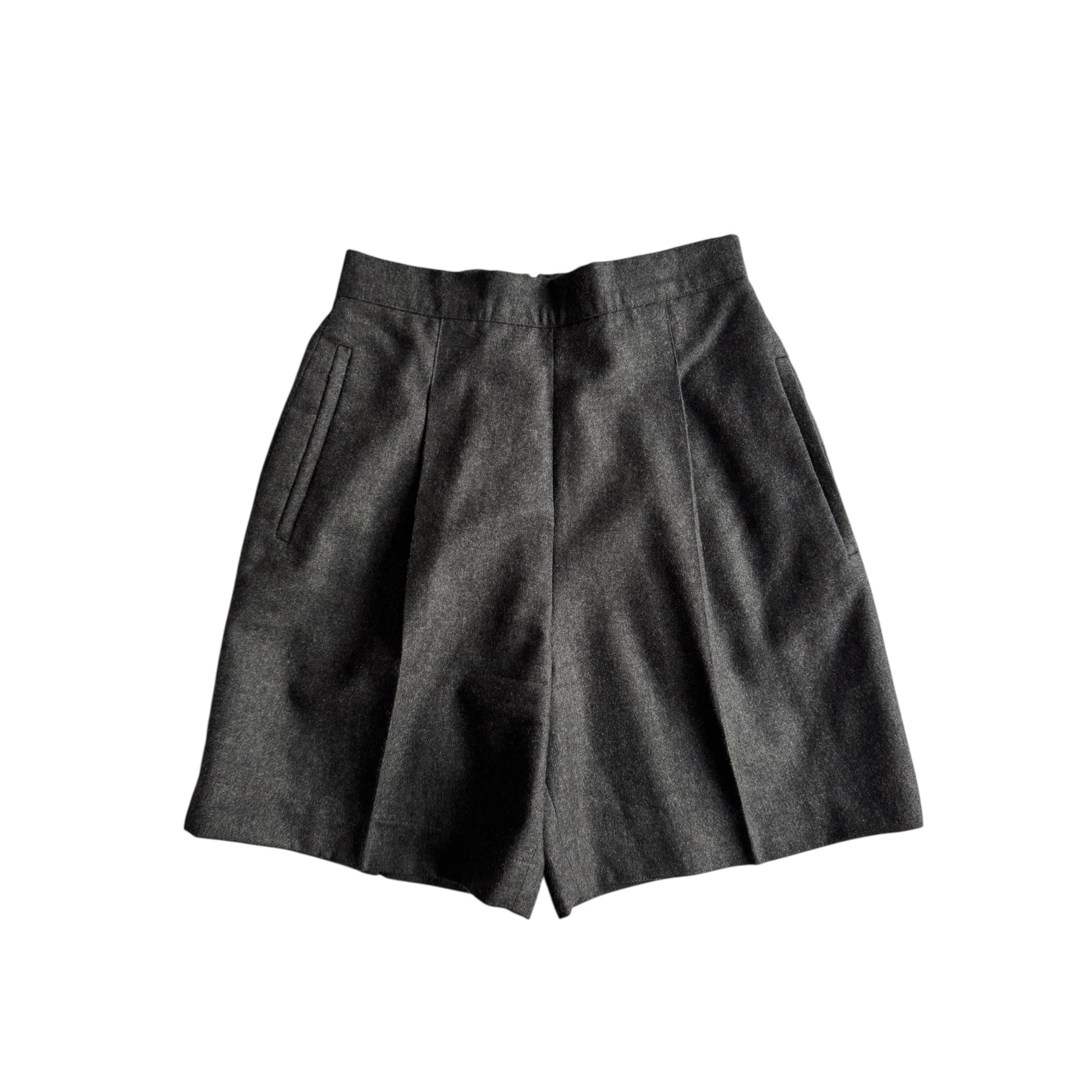🩶 Pantaloni scurți vintage gri din lână – IT 42 (S/M) – 100% wool - anbracaminte