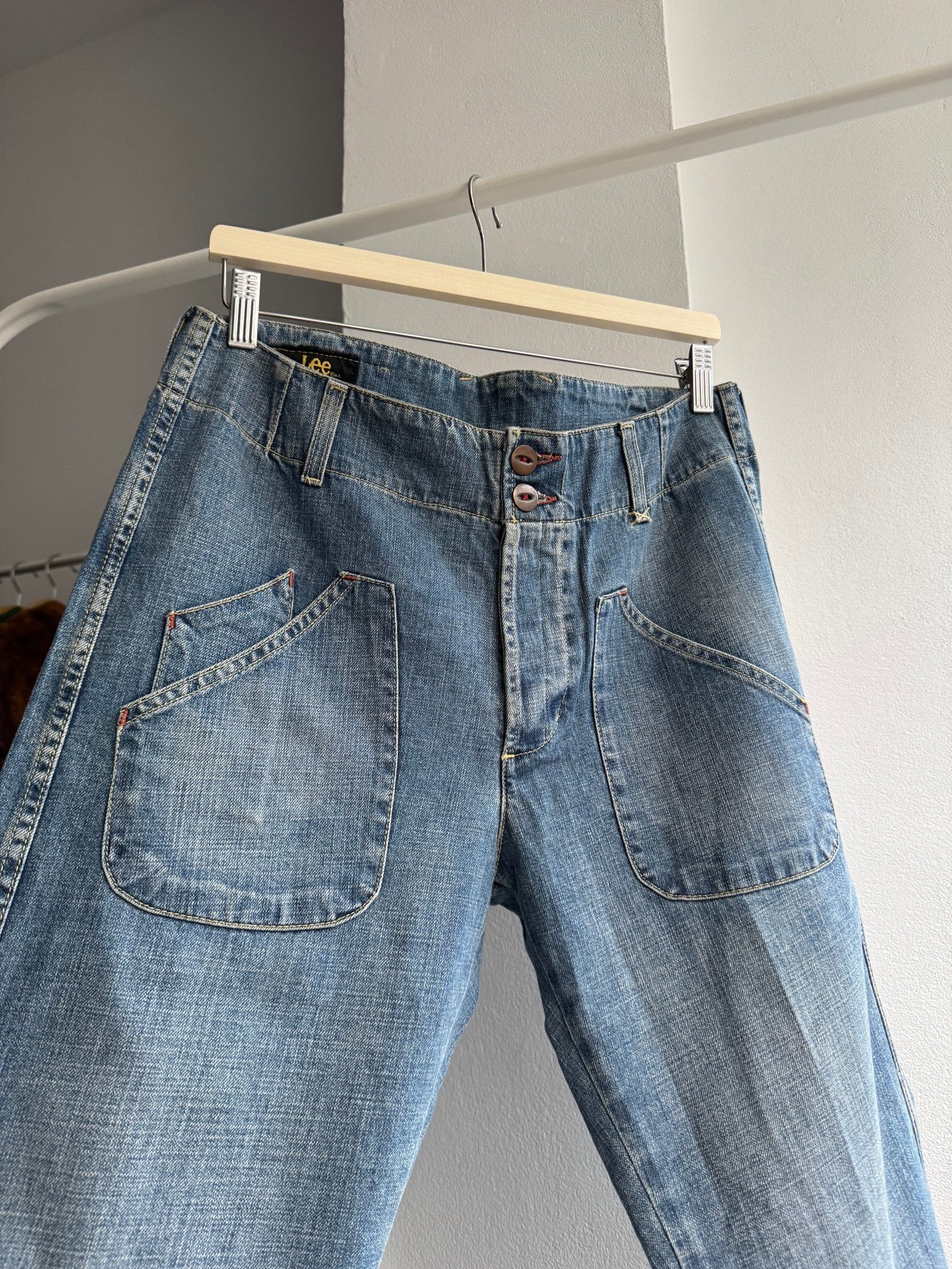 👖 Pantaloni Scurți Vintage Lee Worker Bermuda Jorts – W31 Bărbați - anbracaminte