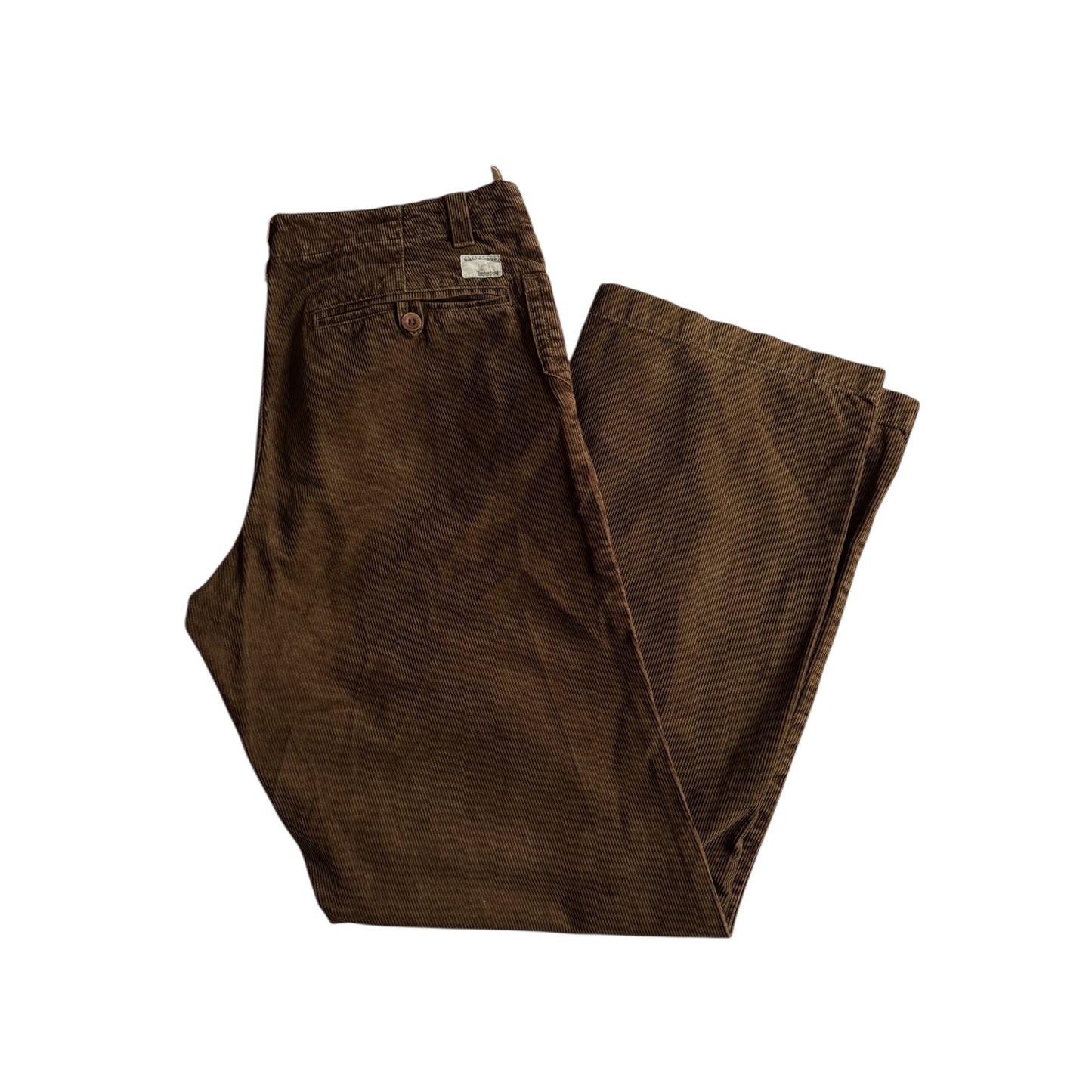 🪵 Pantaloni Timberland din catifea reiată maro închis – Baggy Fit (mărimea US 33) - anbracaminte