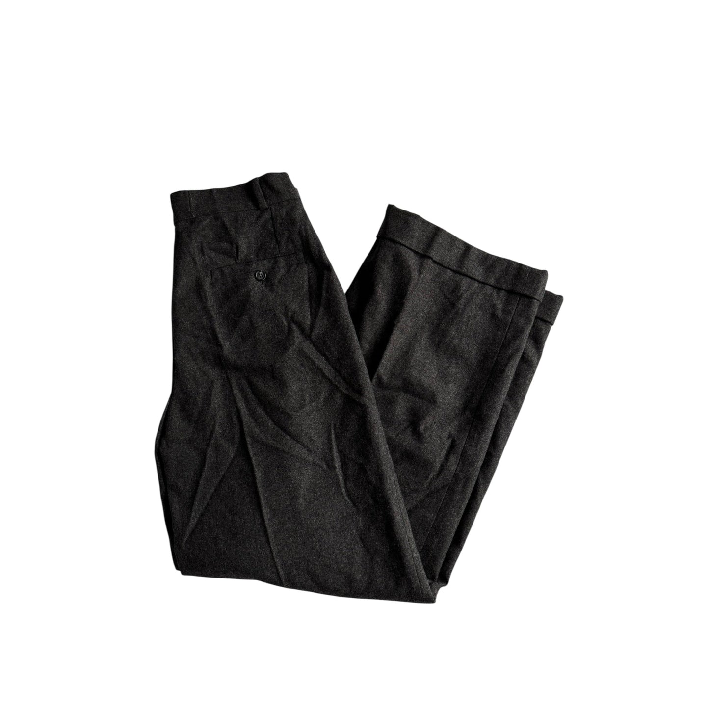 💼 Pantaloni Vintage Damă Salvatore Ferragamo Office din Lână Gri Închis – S (IT 42) - anbracaminte