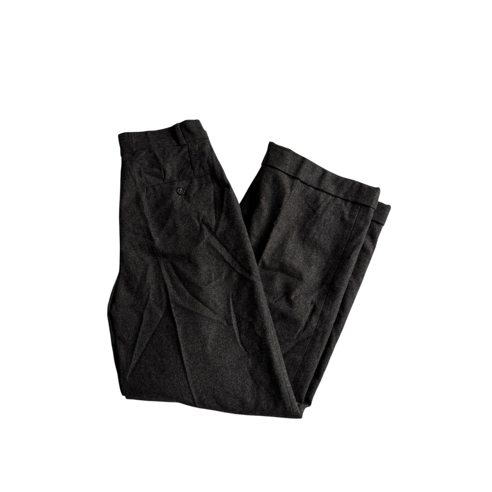 💼 Pantaloni Vintage Damă Salvatore Ferragamo Office din Lână Gri Închis – S (IT 42) - anbracaminte