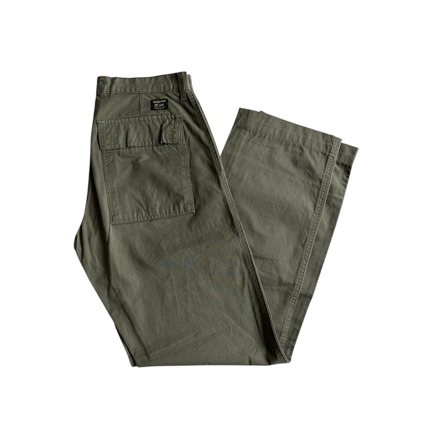 🪖 Pantaloni Vintage Lee “Leesures” Fatigue – Verde Militar (W32 x L34) - anbracaminte