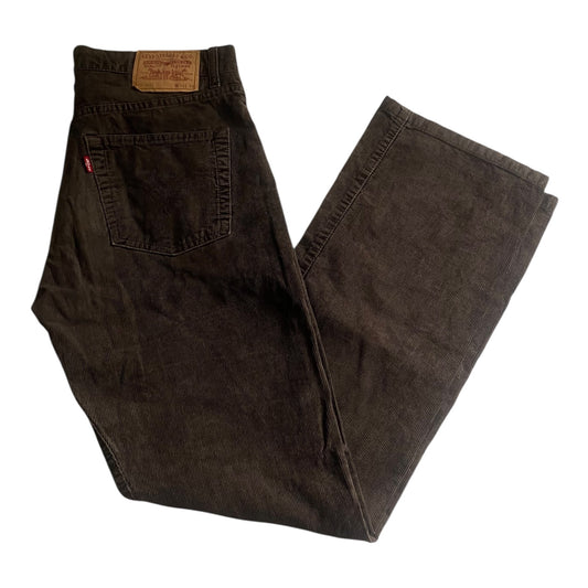 Pantaloni Vintage Levi’s 401 – Brown Corduroy – W32 L32 - anbracaminte