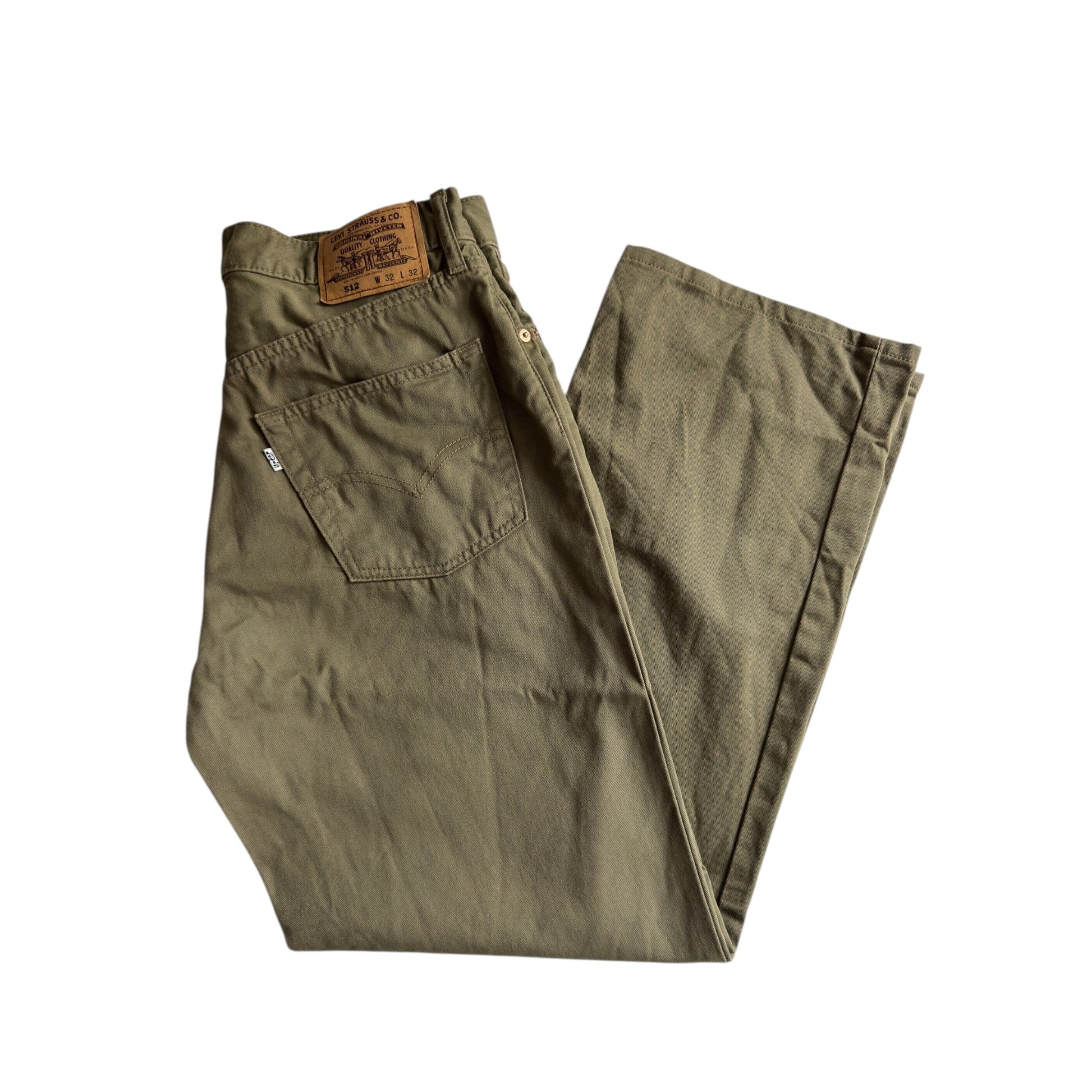 🫒 Pantaloni Vintage Levi’s 512 Relaxed Fit Olive – Mărimea W32 L32 - anbracaminte