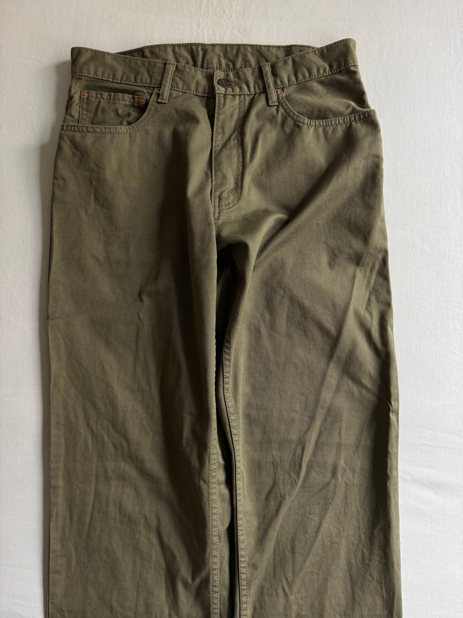 🫒 Pantaloni Vintage Levi’s 512 Relaxed Fit Olive – Mărimea W32 L32 - anbracaminte