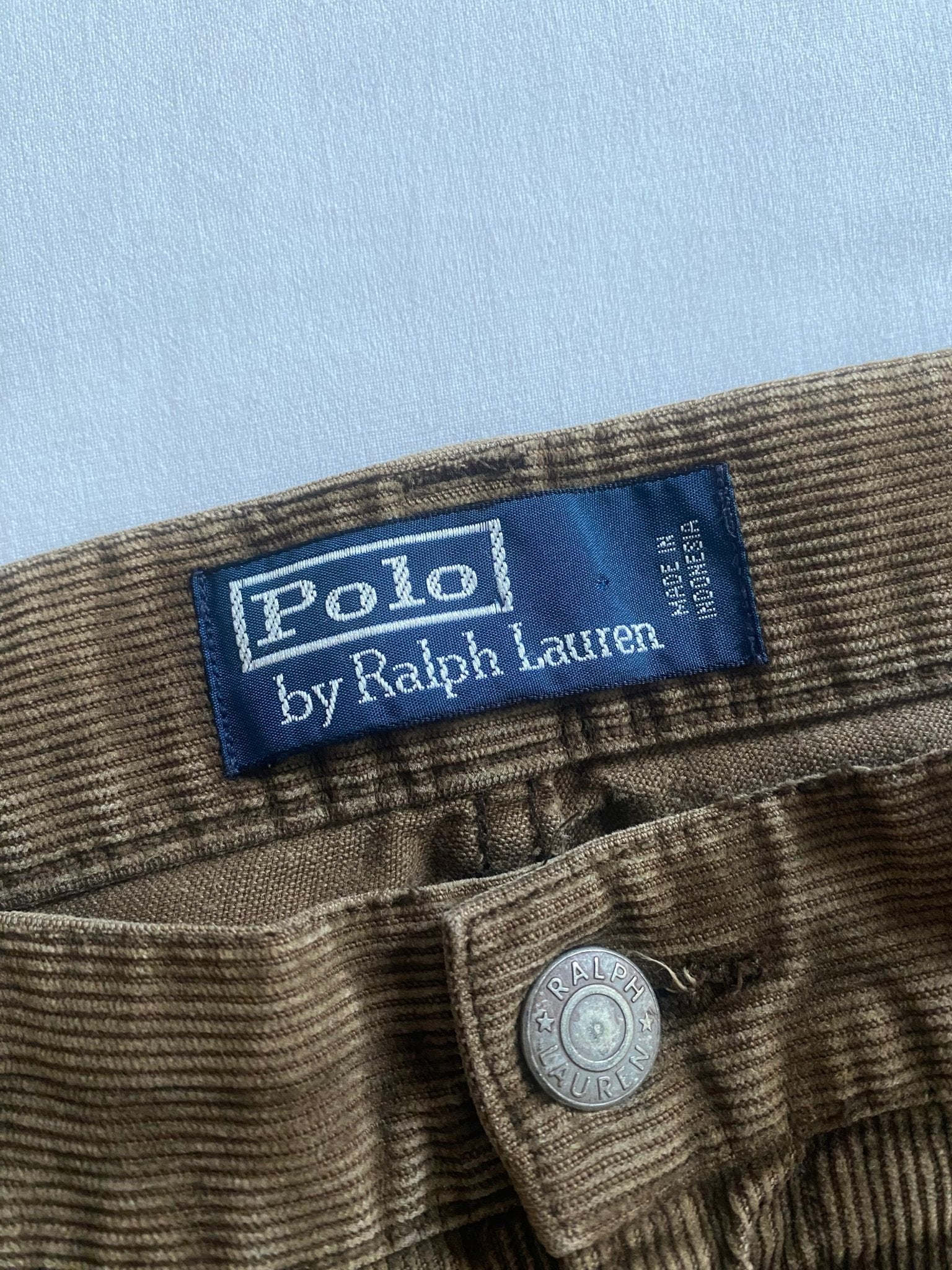 Pantaloni Vintage Polo by Ralph Lauren – Catifea Maro – W34 x L32 - anbracaminte