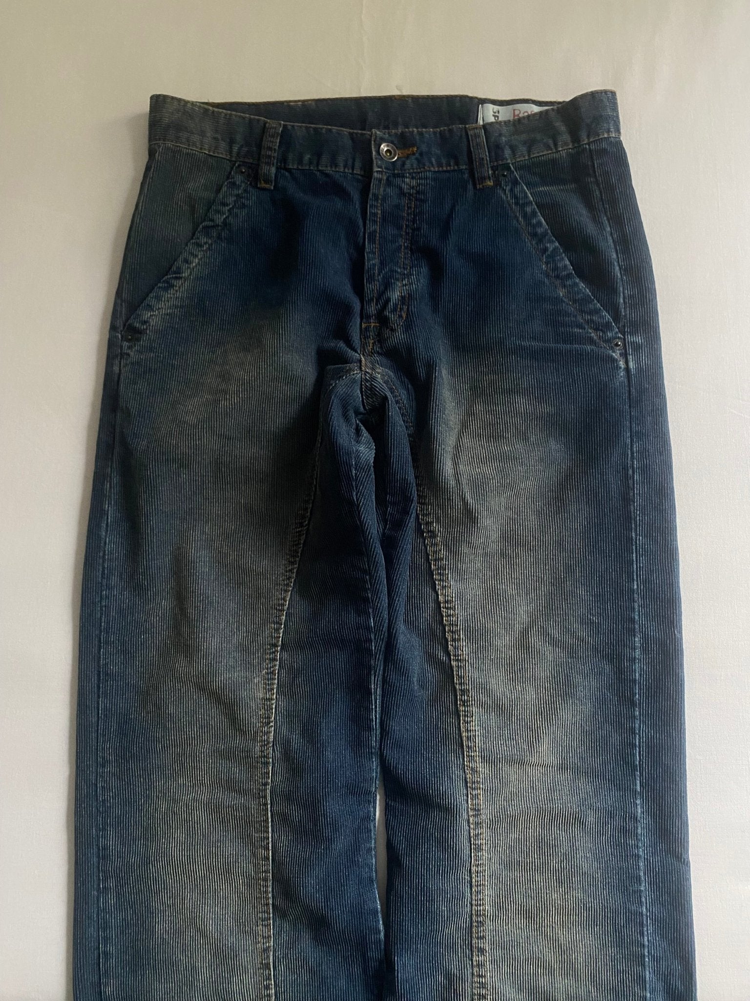 Pantaloni Y2K Corduroy – Dirty Denim Effect – Baggy Fit – US 31 / EU 40 - anbracaminte