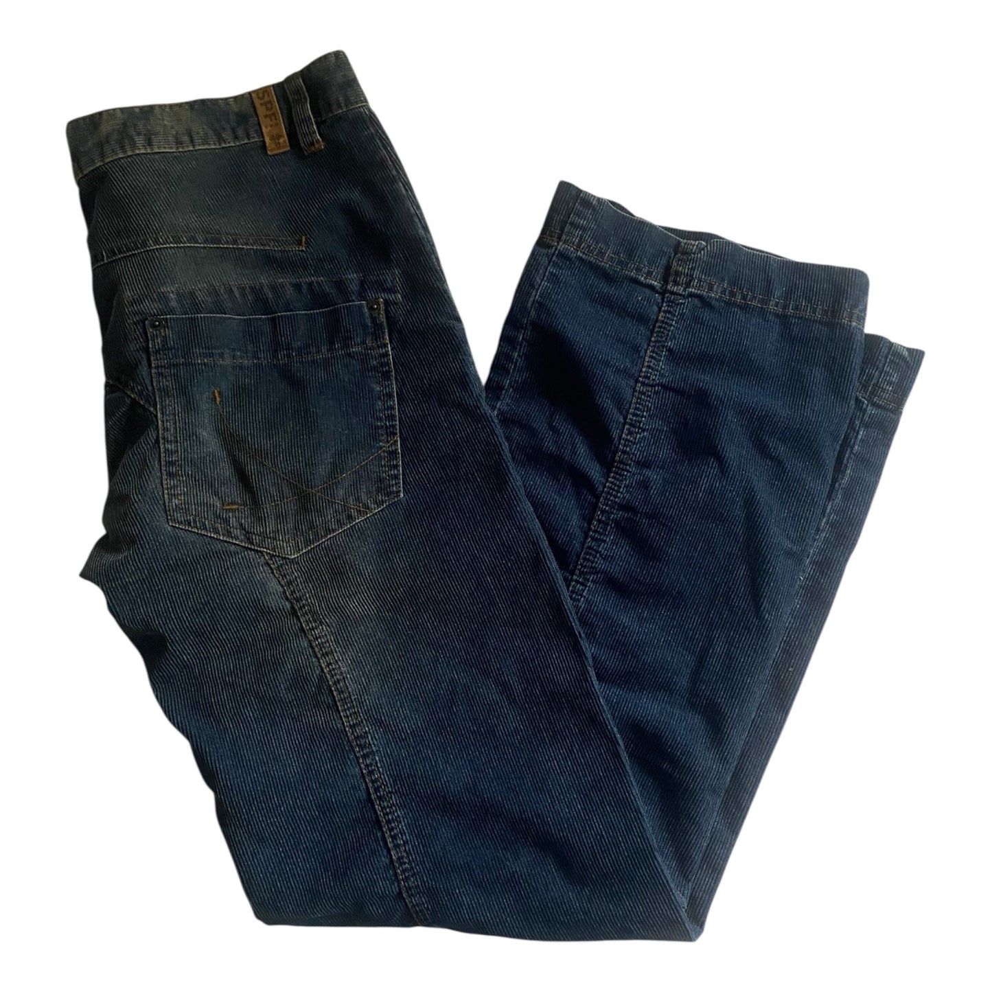 Pantaloni Y2K Corduroy – Dirty Denim Effect – Baggy Fit – US 31 / EU 40 - anbracaminte