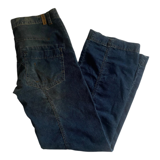 Pantaloni Y2K Corduroy – Dirty Denim Effect – Baggy Fit – US 31 / EU 40 - anbracaminte