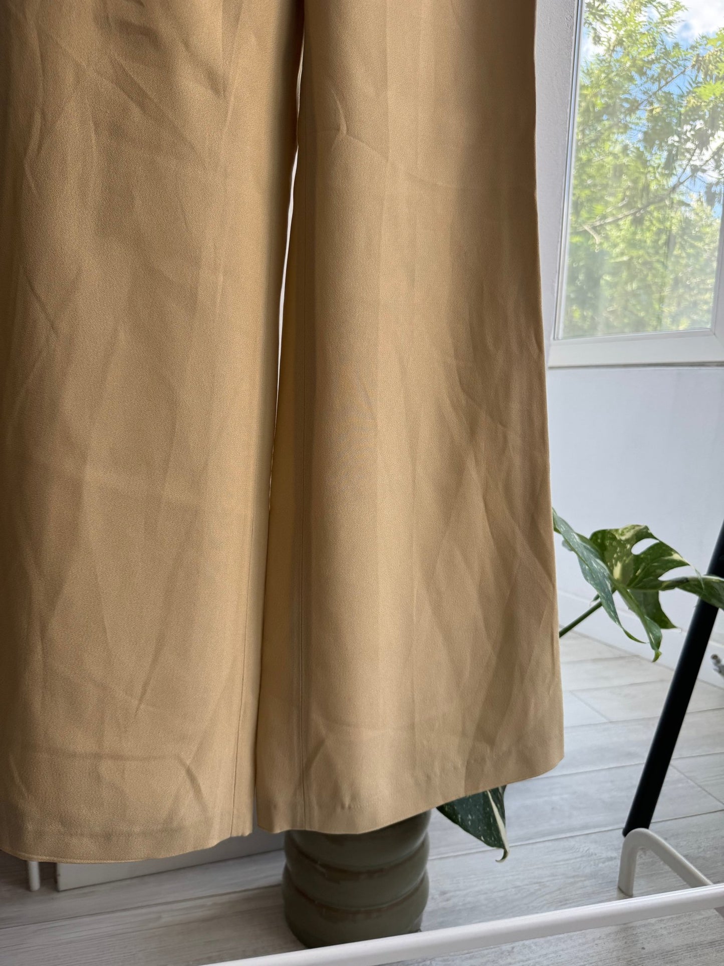 🍨 Pantaloni Y2K Crem Flared – IT 42 Damă (S/M) – Made in Italy - anbracaminte