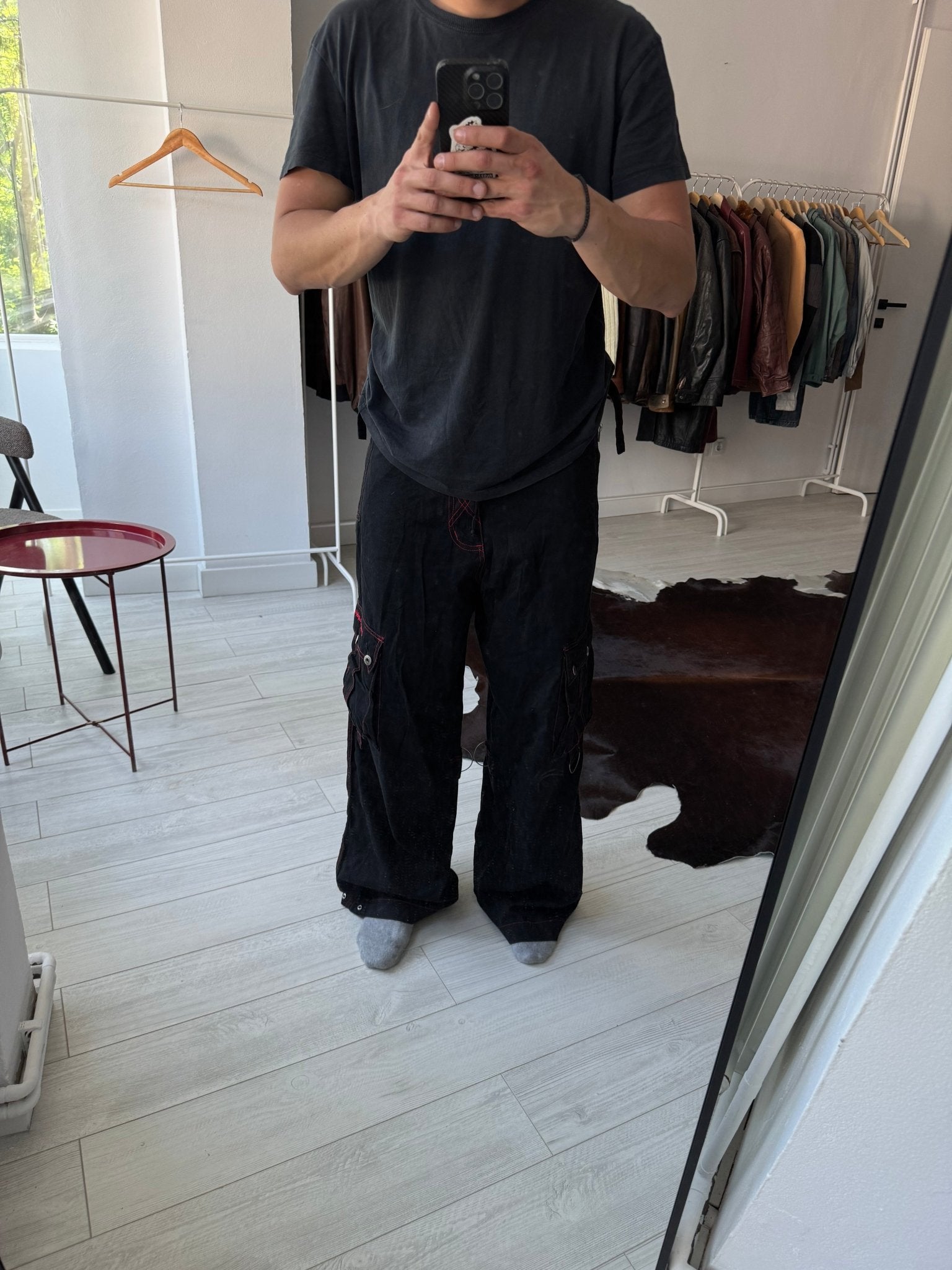 🖤 Pantaloni Y2K Criminal Damage Baggy Rave Trousers – W32 (Adjustable) - anbracaminte