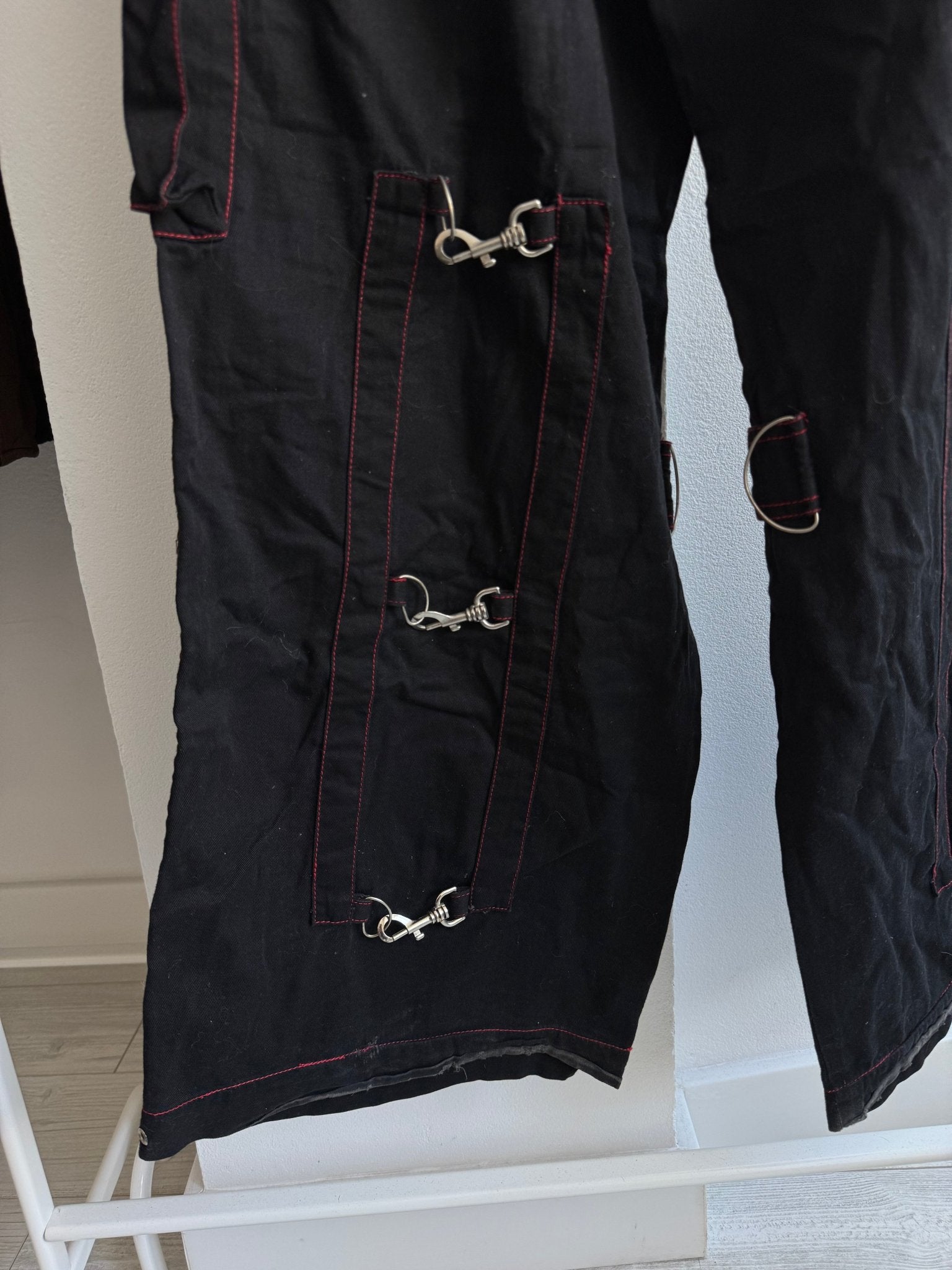 🖤 Pantaloni Y2K Criminal Damage Baggy Rave Trousers – W32 (Adjustable) - anbracaminte