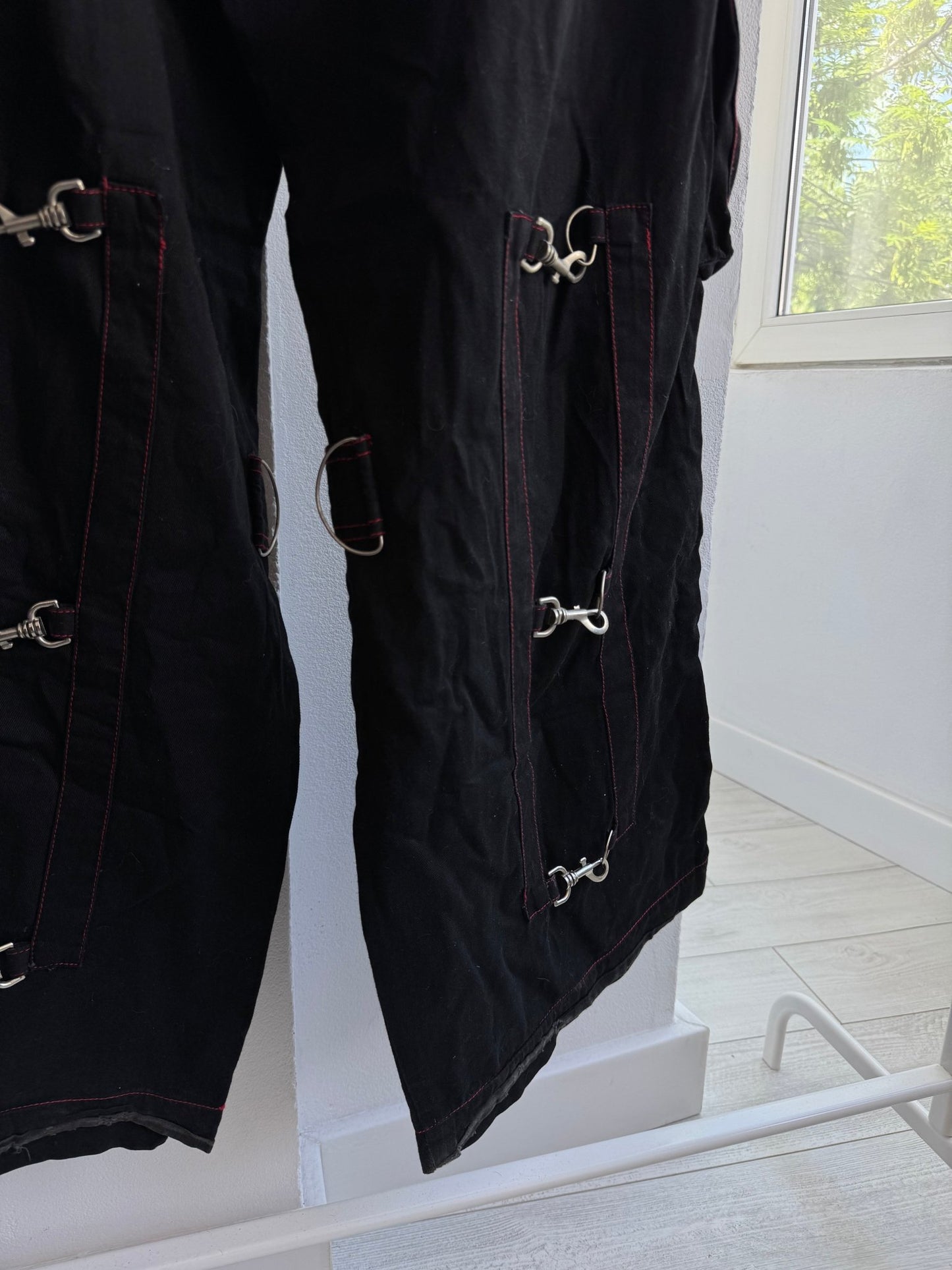 🖤 Pantaloni Y2K Criminal Damage Baggy Rave Trousers – W32 (Adjustable) - anbracaminte