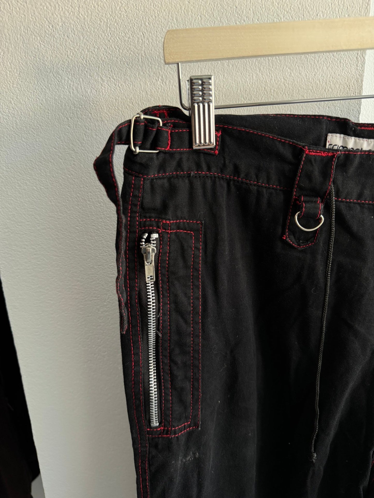 🖤 Pantaloni Y2K Criminal Damage Baggy Rave Trousers – W32 (Adjustable) - anbracaminte