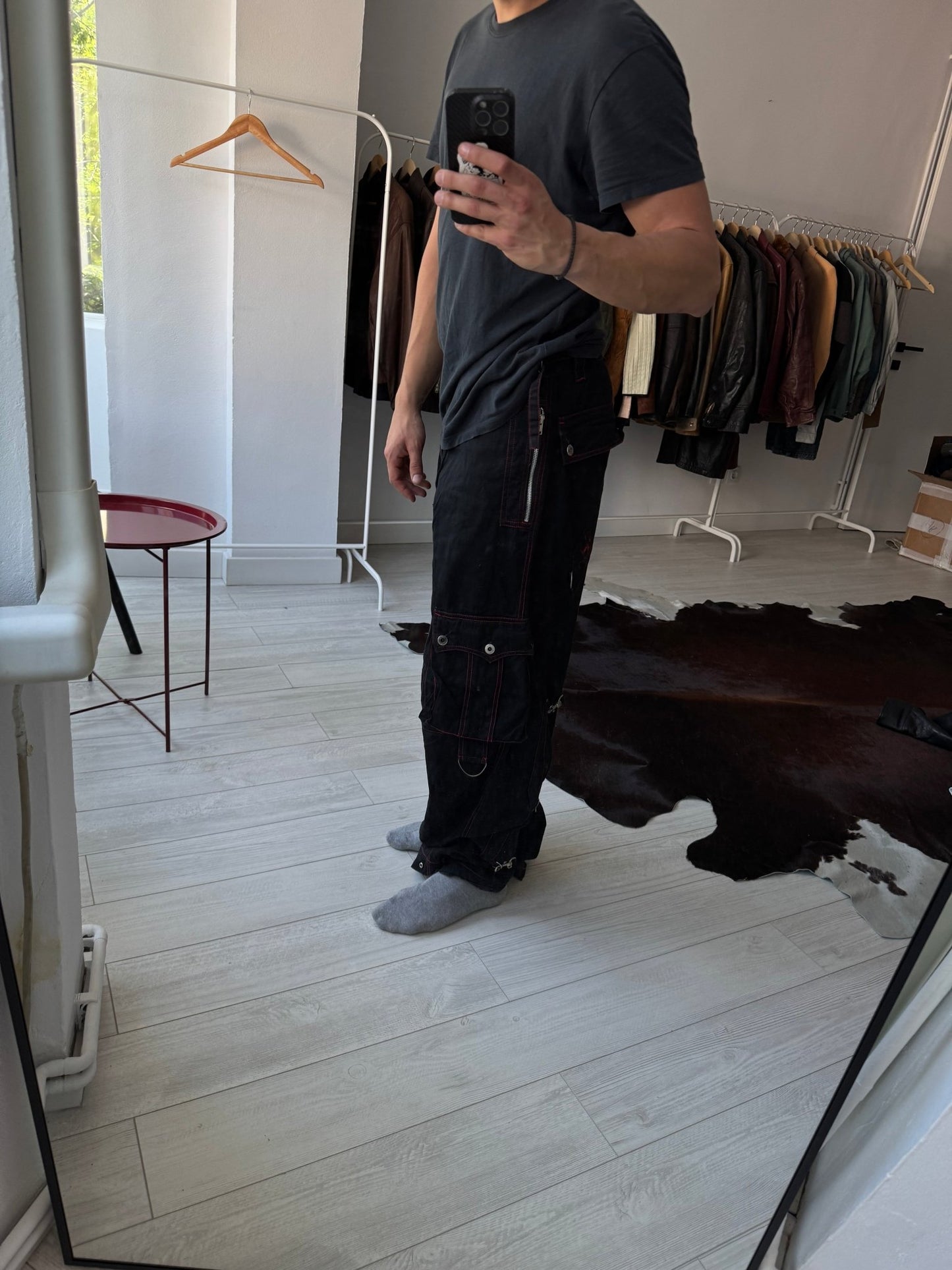 🖤 Pantaloni Y2K Criminal Damage Baggy Rave Trousers – W32 (Adjustable) - anbracaminte