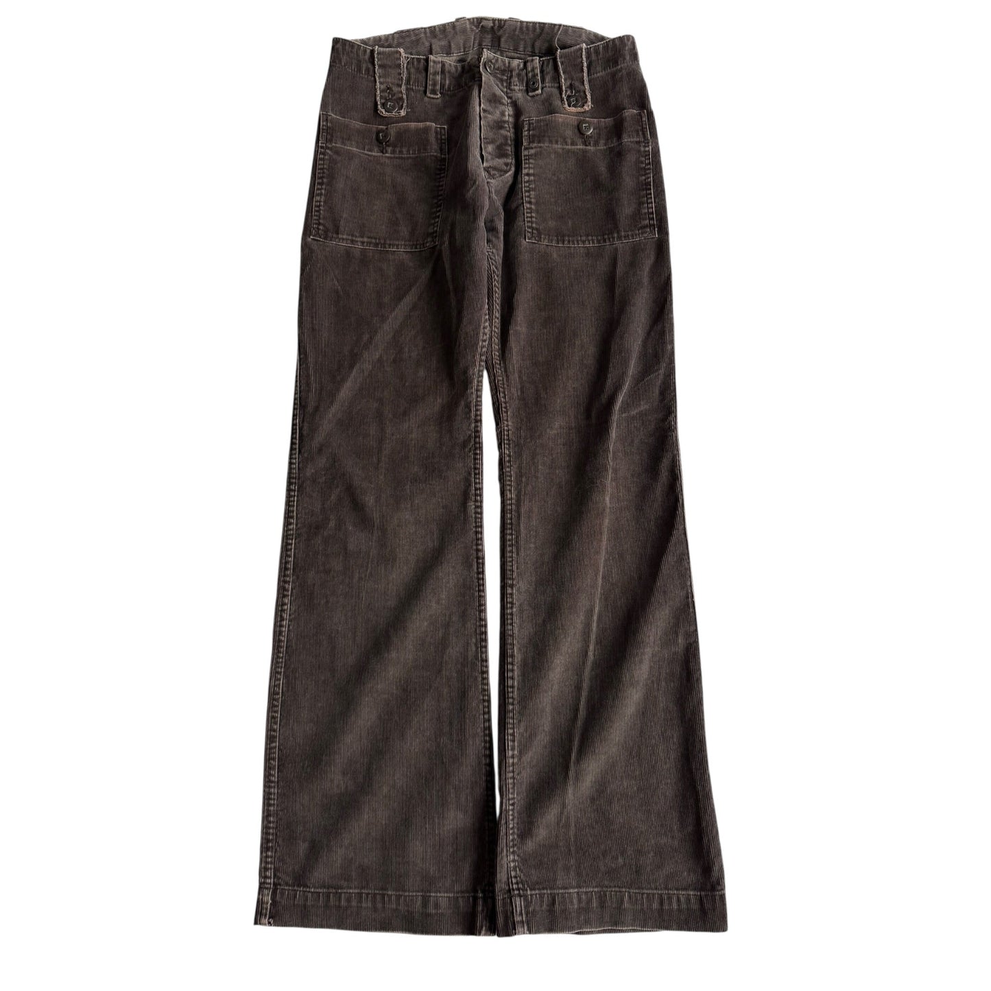 🪵 ⛽️ Pantaloni Y2K Damă Diesel Bootcut din Catifea Maro – US 29 - anbracaminte