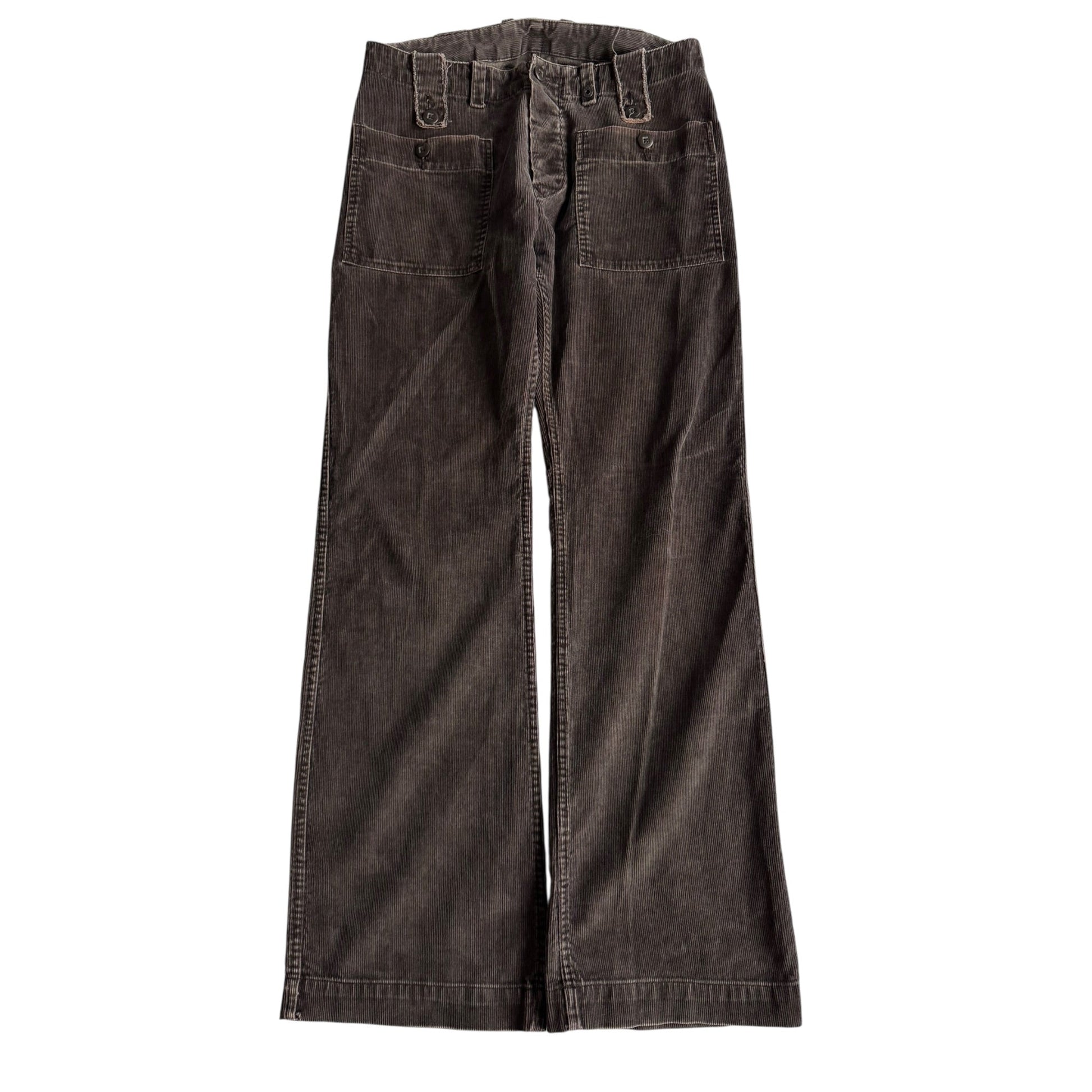 🪵 ⛽️ Pantaloni Y2K Damă Diesel Bootcut din Catifea Maro – US 29 - anbracaminte
