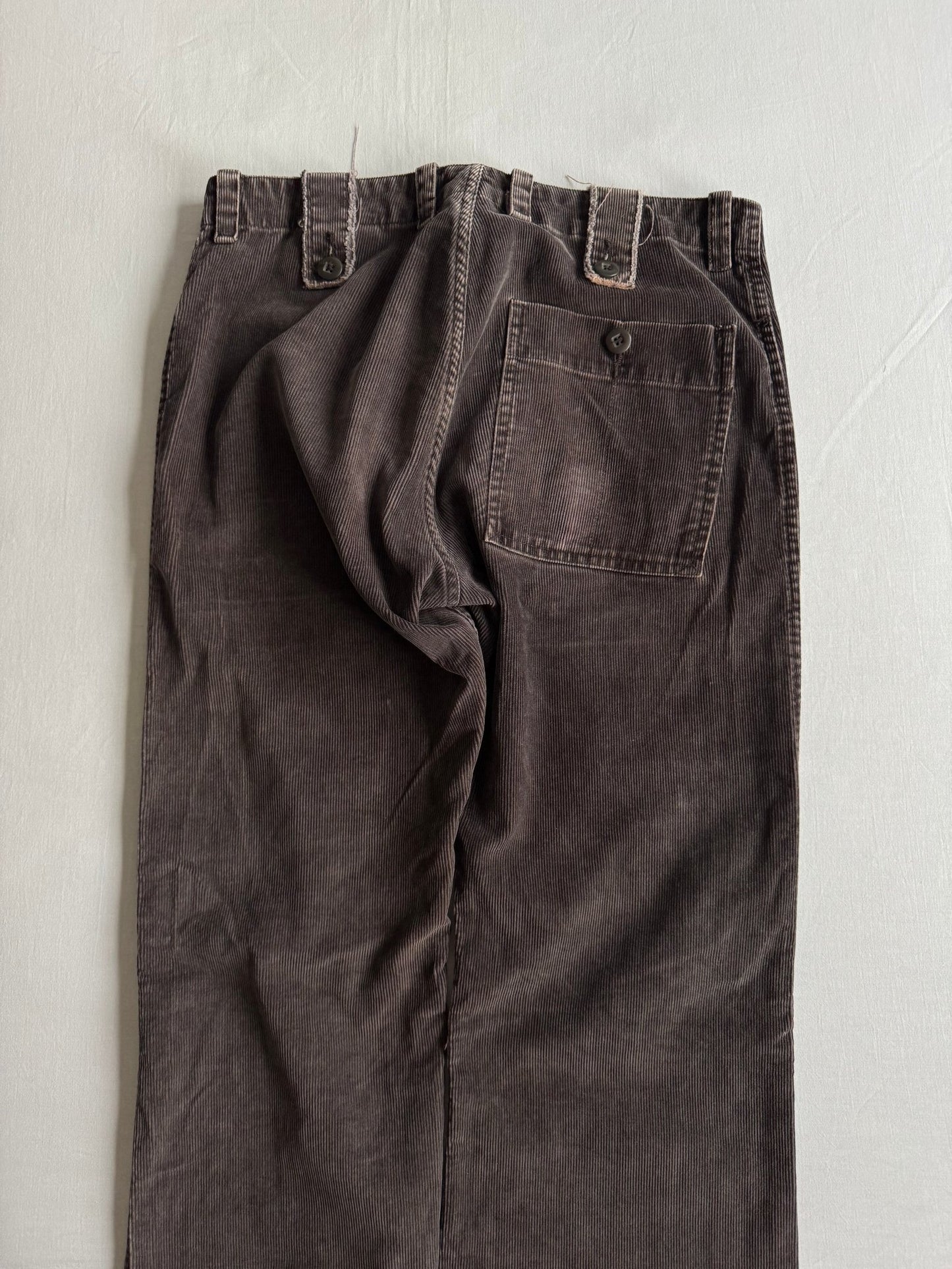 🪵 ⛽️ Pantaloni Y2K Damă Diesel Bootcut din Catifea Maro – US 29 - anbracaminte