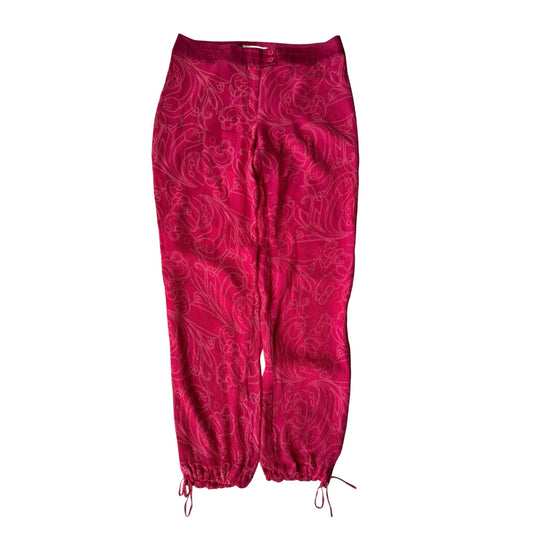💗 Pantaloni Y2K de Vară Blunauta Pink din Matase – IT 44 (M/L Dama) – Made in Italy - anbracaminte