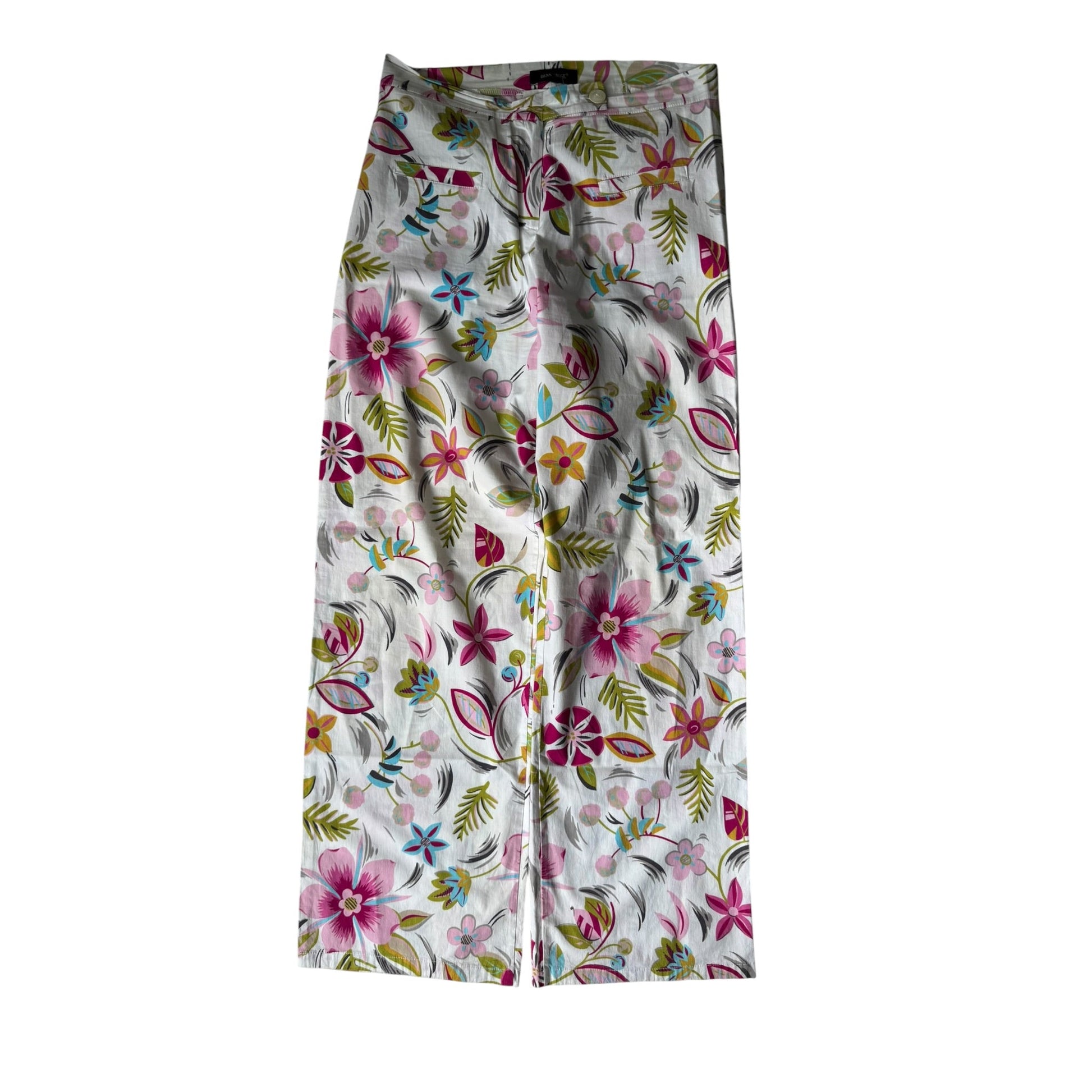 🌷 Pantaloni Y2K Floral Printed – L Damă – Made in Italy - anbracaminte