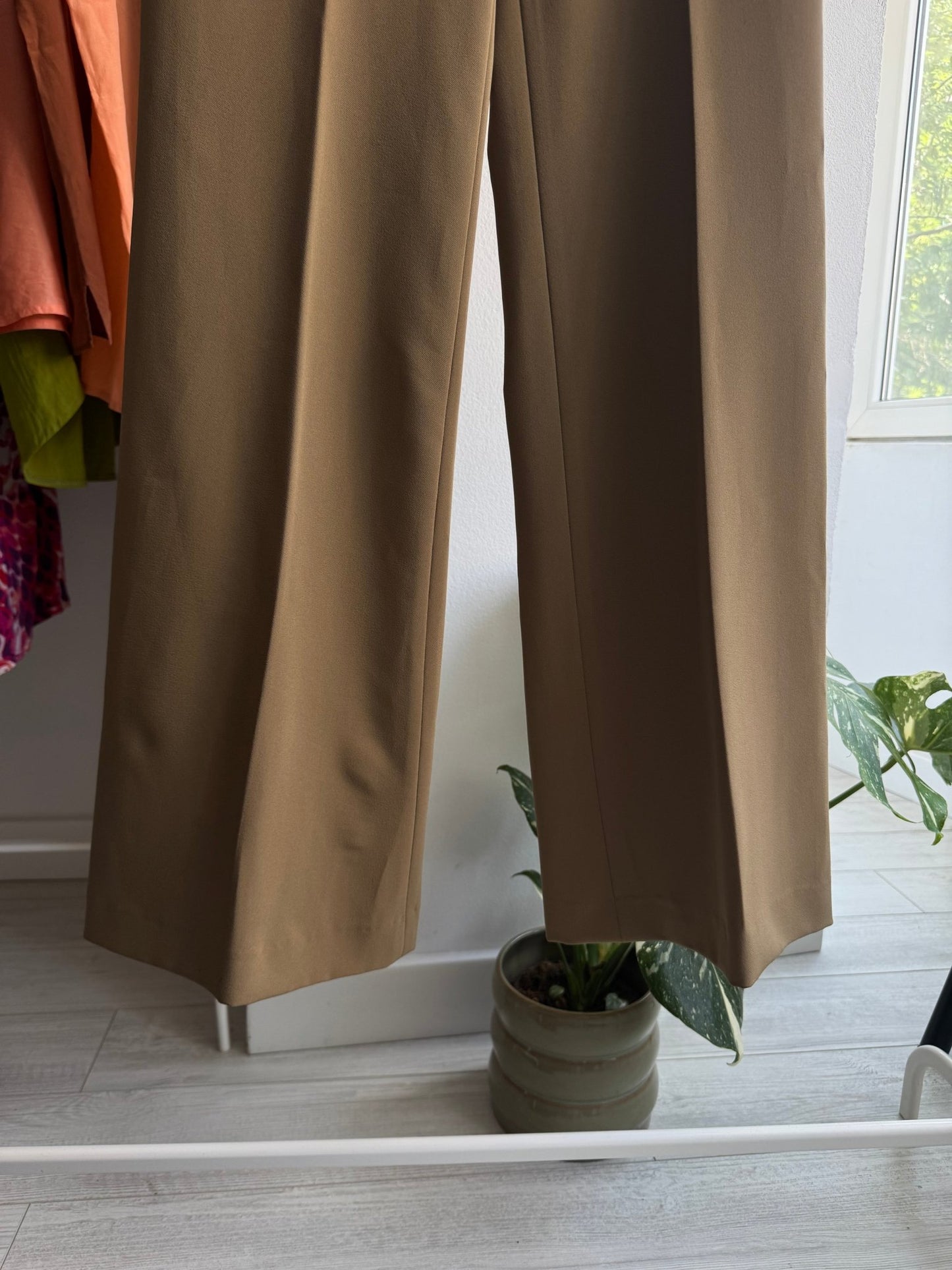 🪵 Pantaloni Y2K Maro Deschis Flared – IT 42 Damă (M) – Noi cu Etichetă - anbracaminte