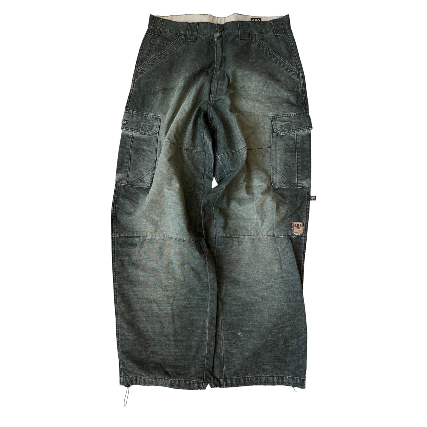 🪖 Pantaloni Y2K Pelle Pelle Washed Green Parachute – W34xL34 - anbracaminte